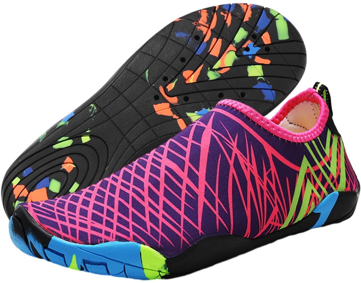 SnelShoppen - Waterschoenen Vrouwen Mannen Sneldrogende Blotevoetenschoenen Lichtgewicht Aqua Zee Natte Schoenen 40 Roze voor Strand Water Aerobics Su