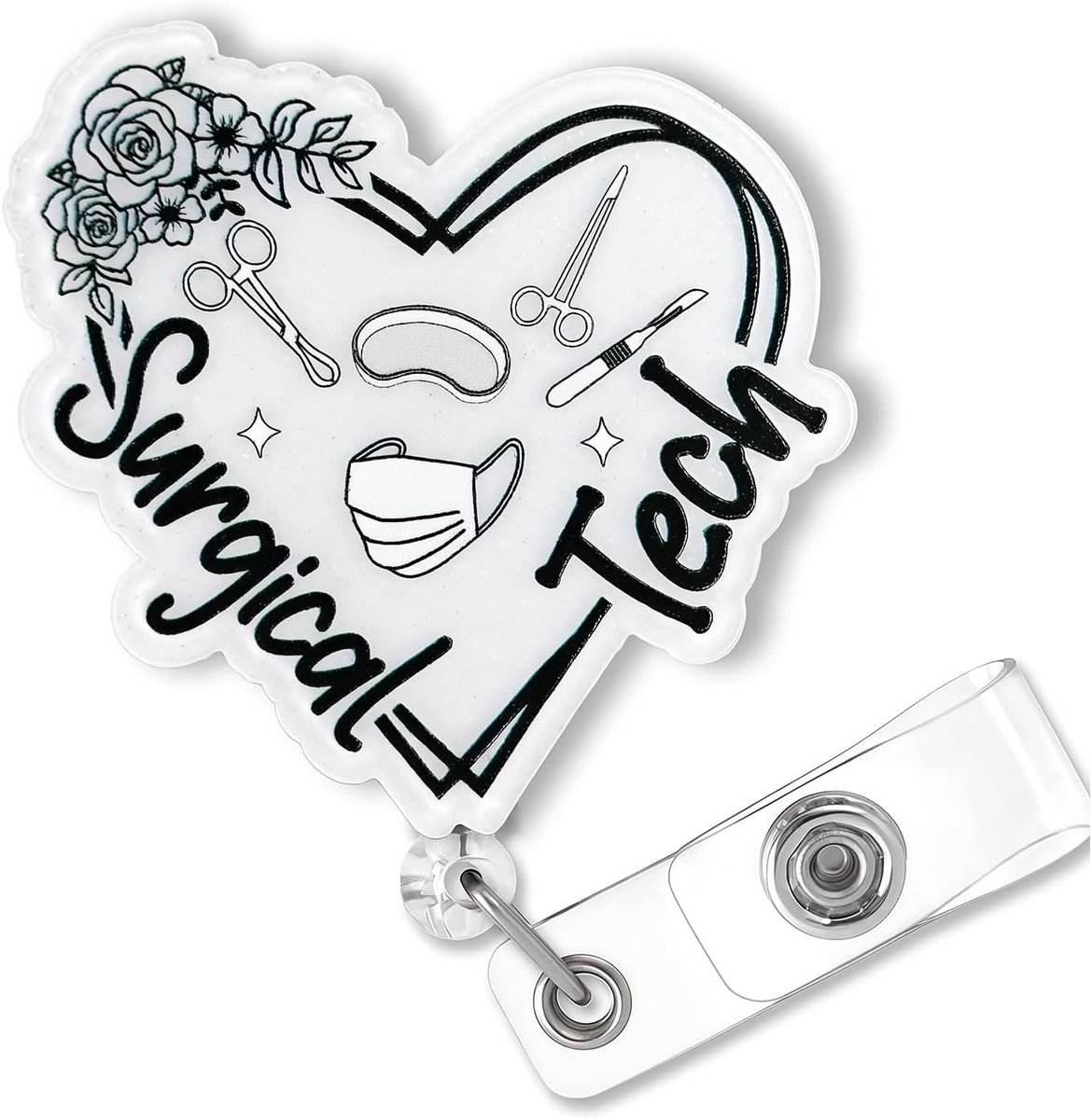Badgehouder met Koord voor Verpleegkundigen, Uittrekbare Badgeclip voor Medisch Personeel, Perfect Cadeau voor Operatieverpleegkundige en Chirurgisch Technicus