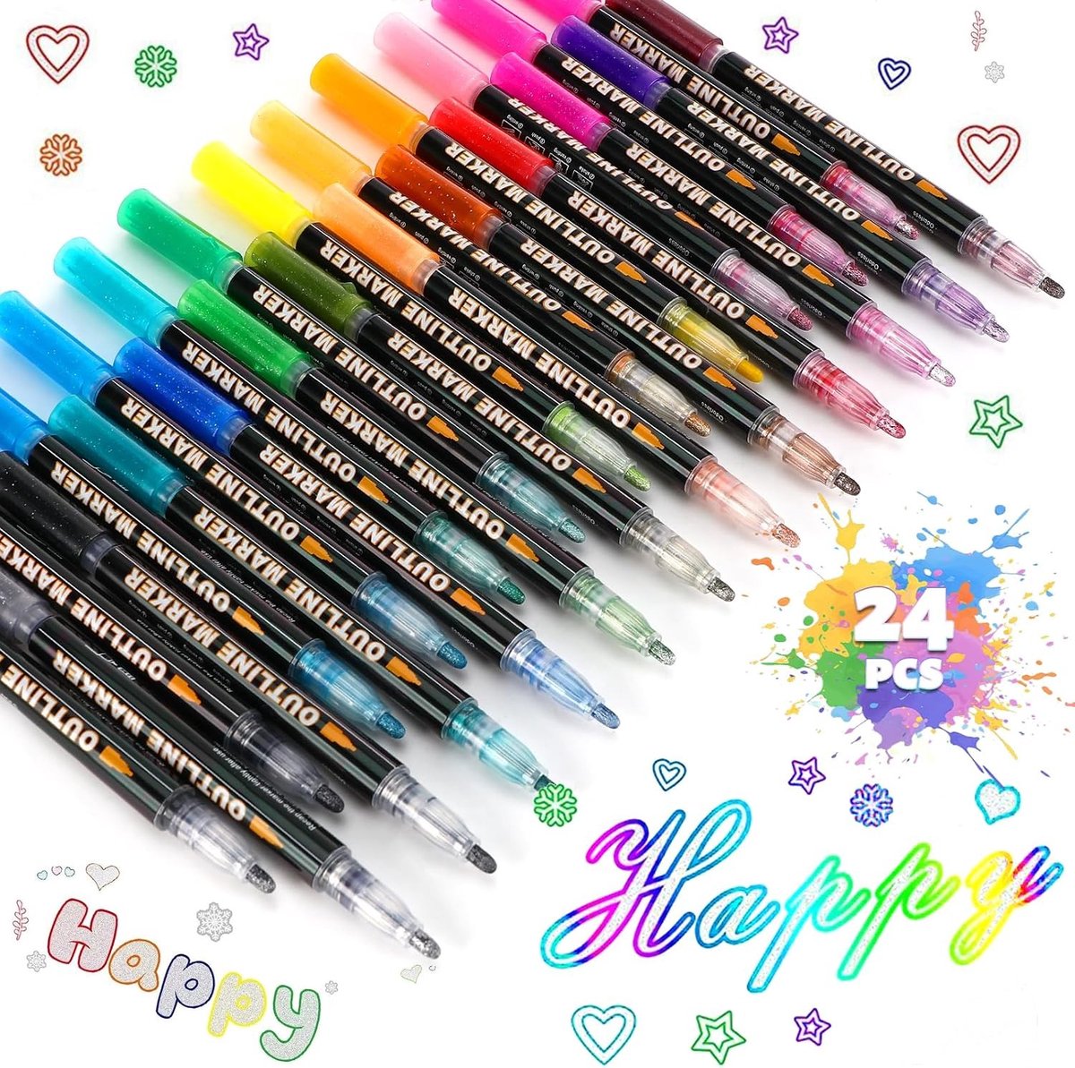 Glitterpennen voor Creatieve Projecten - Magische Markers voor Kunst en Ambachten