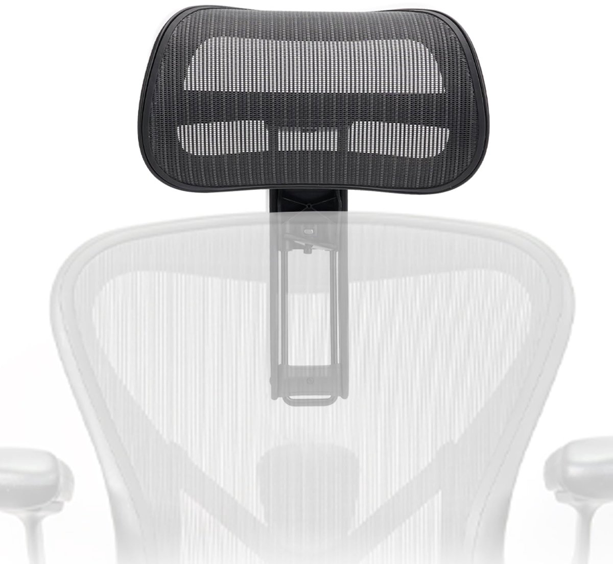 SnelShoppen - Ergonomische Hoofdsteun voor Bureaustoel - Compatibel met Klassieke en Geremasterde Aeron Stoel - Carbon Black - Hoofdmassage Accessoire