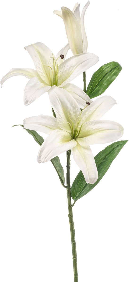 Emerald Kunstbloem Lelie Casablanca REC wit 85cm - Kunstplant voor binnen