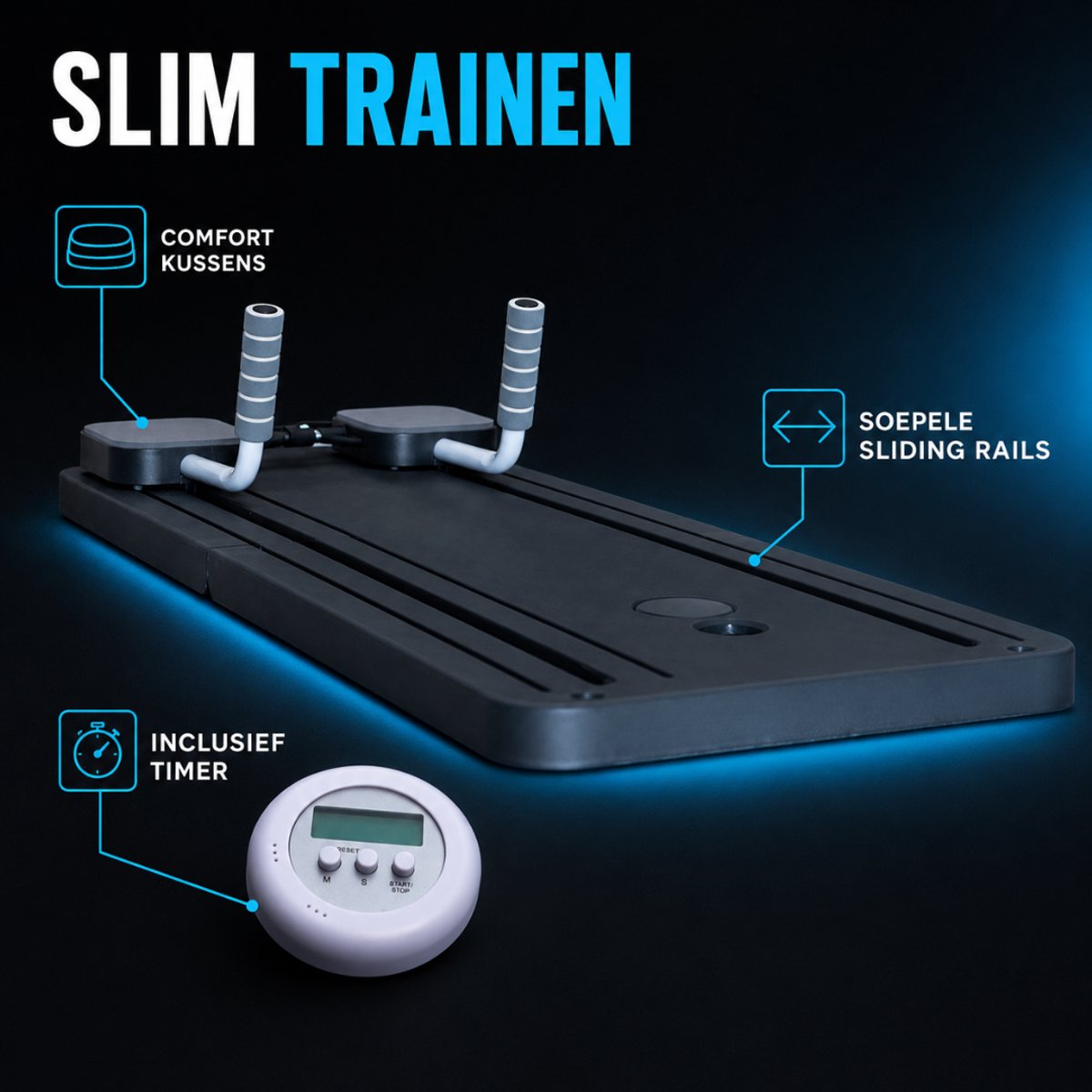 PrimePoint Elite Pilates Board met Antislip Trainingsmat - afbeelding 3