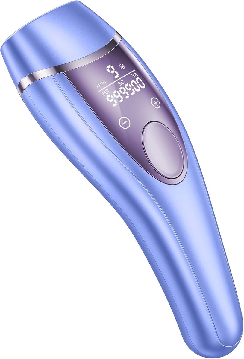 SnelShoppen - 21J IPL Ontharingsapparaat met Koelfunctie, Pijnloze Laserontharing voor Vrouwen en Mannen, 9 Energieniveaus, 999.900 Flitsen, Champagne