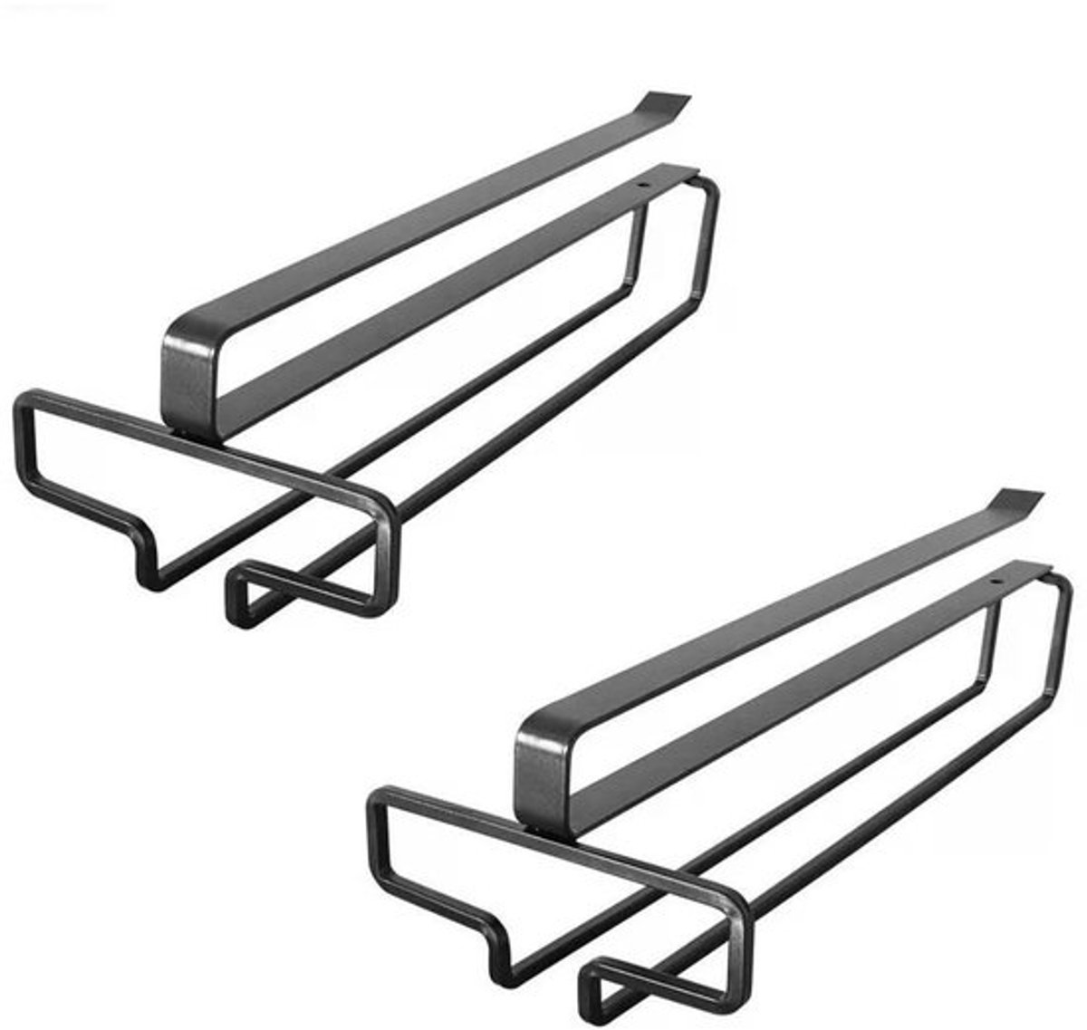 Wijnglashouder 2-pack - Ruimtebesparend Glazenrek - Onderkast Houder - Roestvrij Staal - Geschikt voor Hoge Hakken - Stabiele Installatie