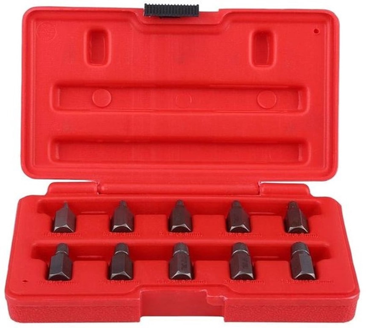 Schroefuithalerset Omgekeerd Spiraalontwerp - 10-delige Set - Chroomvanadiumstaal - Maximale Grip - Diverse Maten 3,2-10,3 mm - Slijtvast en Duurzaam - Schroefextractor