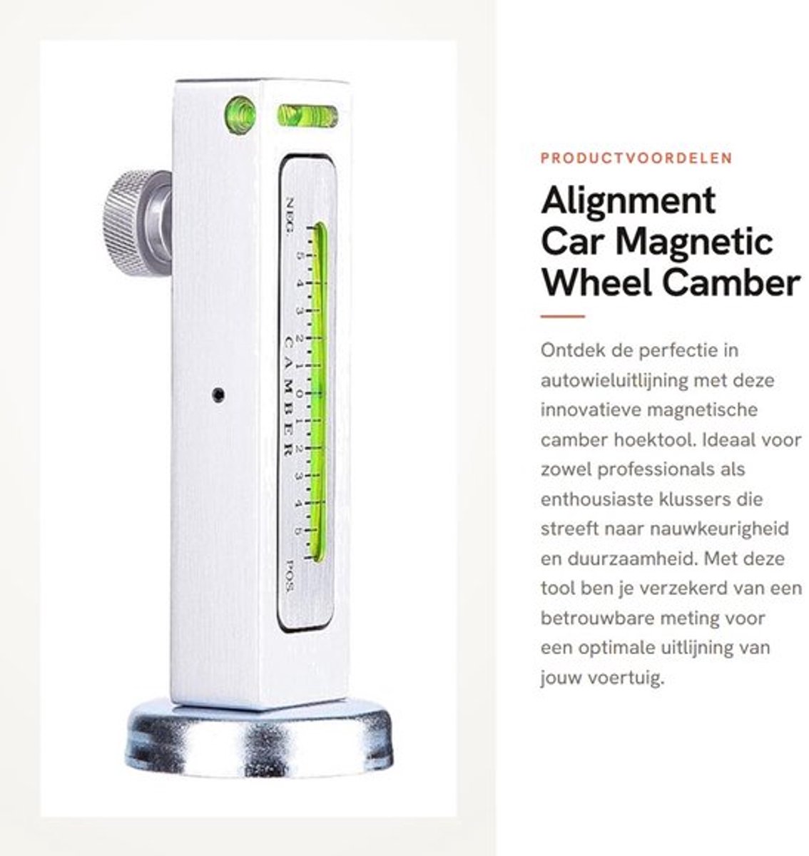 Camber Tool - Magnetische Wieluitlijning - Verstelbaar - Staal - Nivellering - Hoge Veiligheid - Eenvoudig te Gebruiken