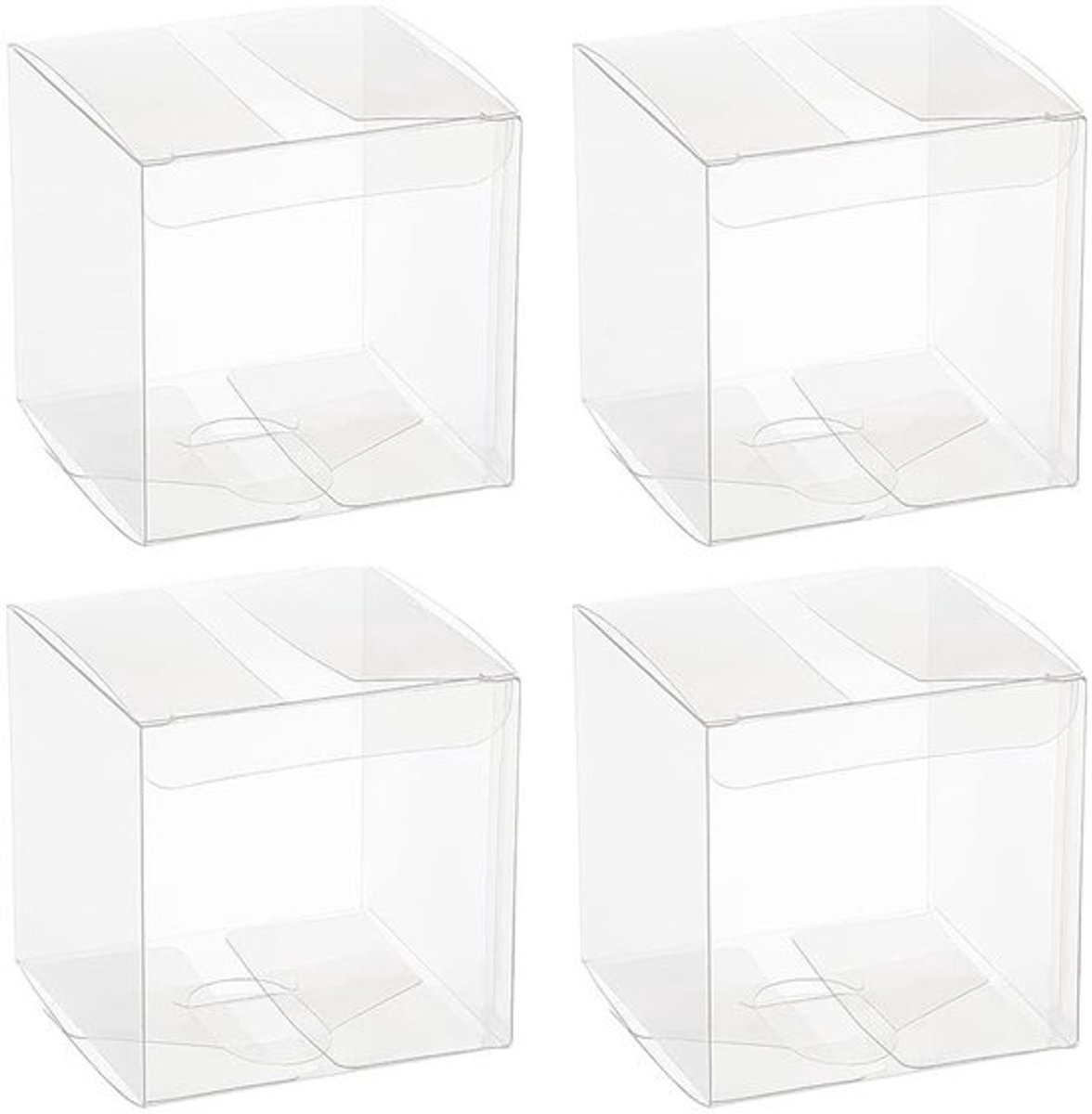 Partydozen 20 stuks - Transparante Geschenkdozen - PET - 8x8x8 cm - Huwelijksherinnering - Beschermfolie - Creatieve Omgeving