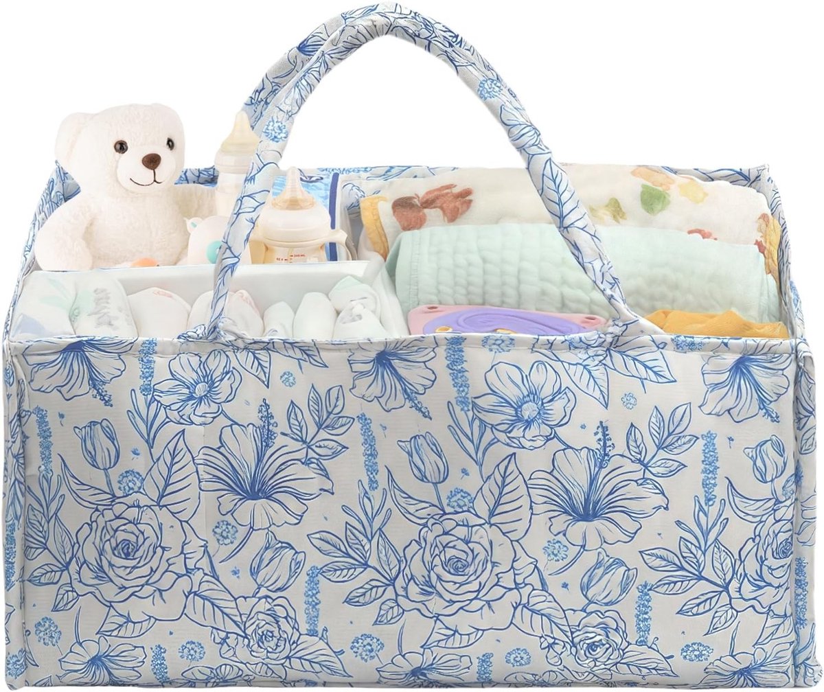 Luiertas Organizer - Baby Verschoonmand - Baby Spullen Opbergen - Afneembare Scheidingswand - 37 x 24 x 18 cm