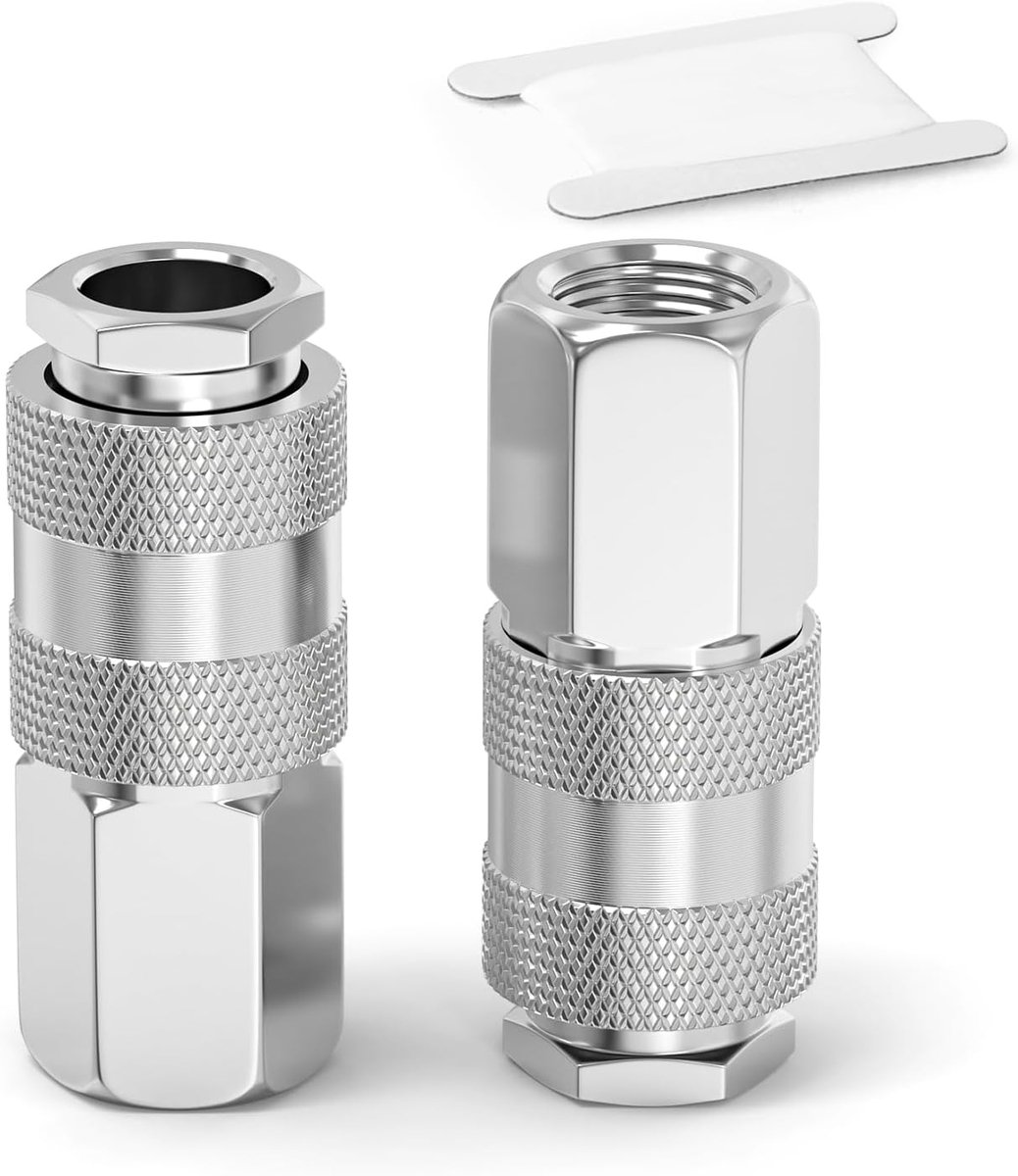 ERGAOBOY 2 stuks 3/8" BSP vrouwelijke luchtslang koppelingen, lucht lijn snelkoppeling industriële koppeling - ShopVlot