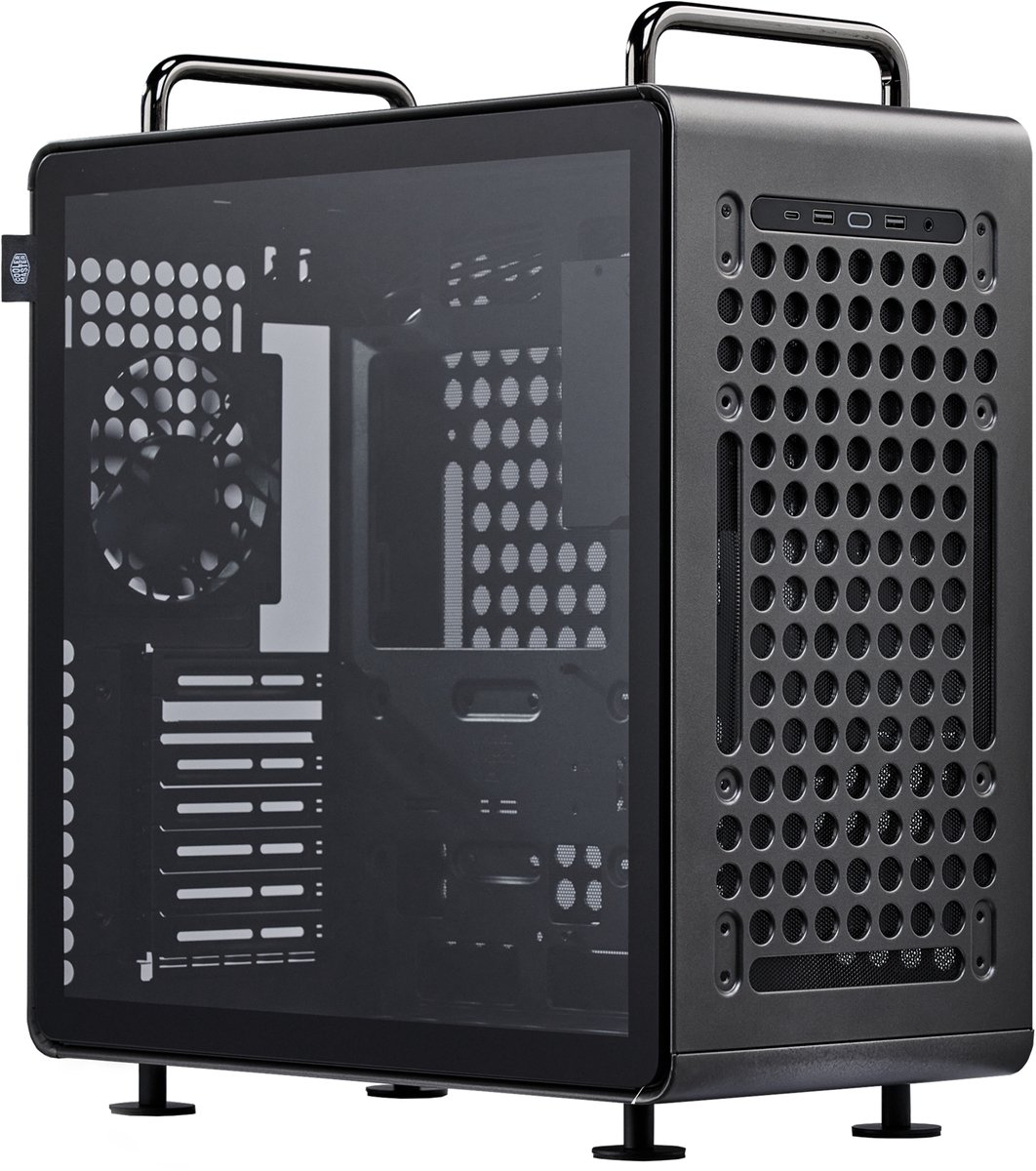 Cooler Master Qube 540 Stardust Iron - E-ATX, M-ATX - Gehard glas - 2x USB 3.2 type-A - 1x USB3.2 type-C - zwart