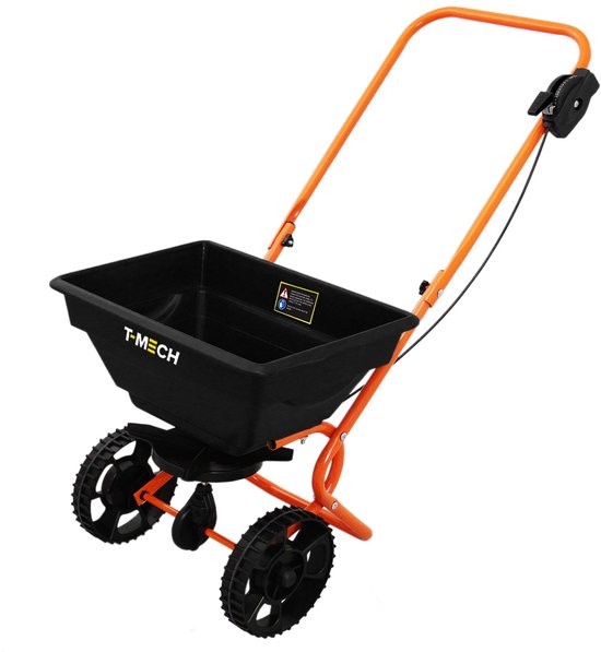 Roterende Strooiwagen & 100 cm Gazon Leveling Hark - Oranje van VONROC — afbeelding 4