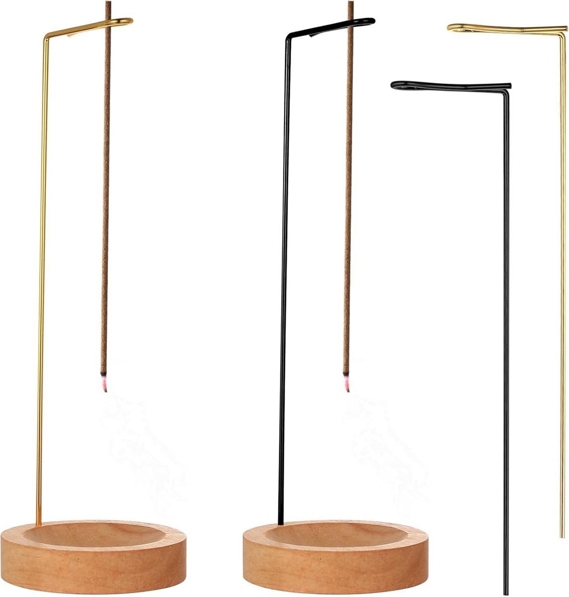 Houten Incense Stick Houder Set van 2, Ideaal voor Meditatie, Aromatherapie en Reiki Accessoires
