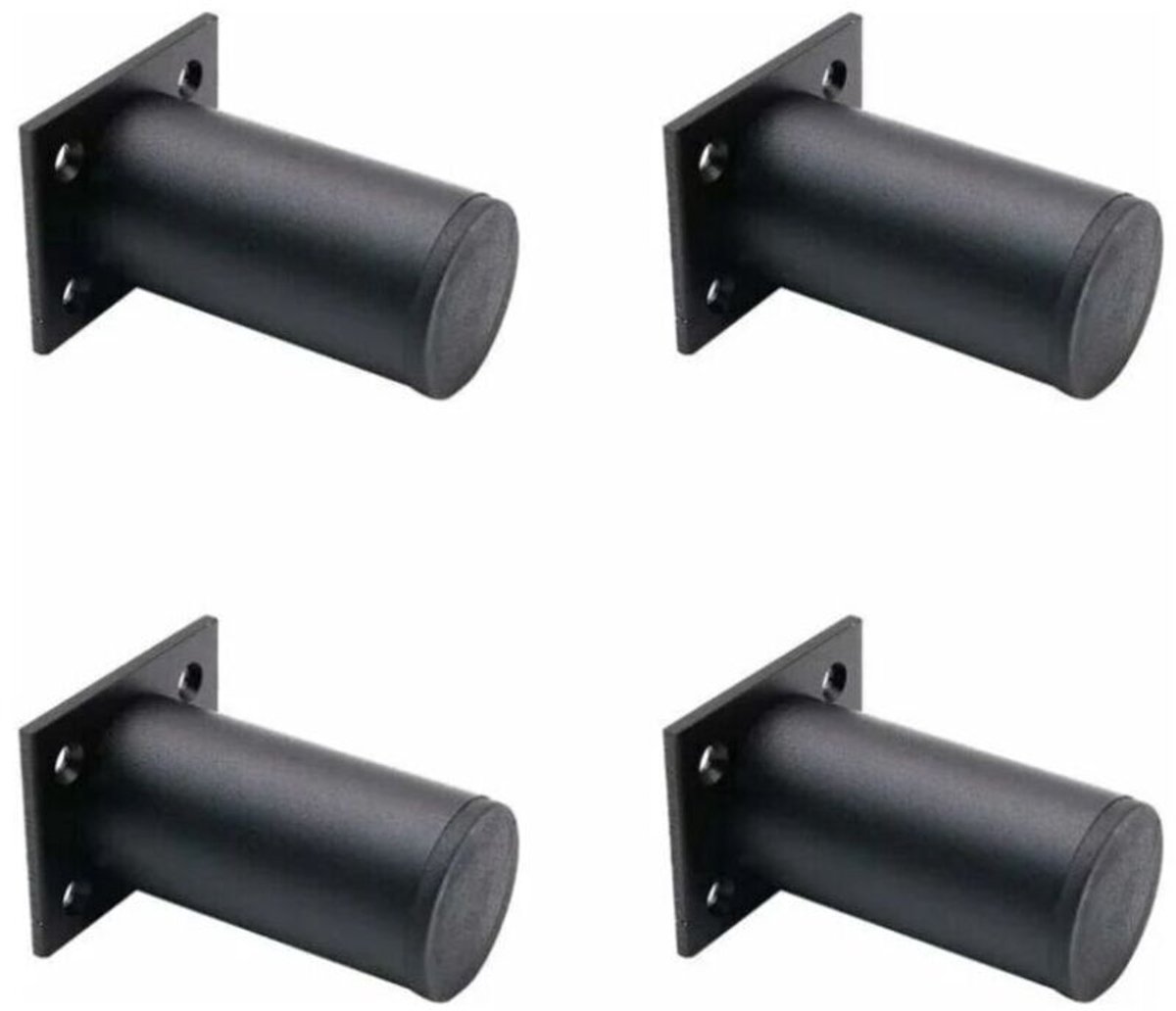 (Zwart) 4 mat aluminiumlegering meubelpoten, 80 mm, tv-meubelpoten, geschikt voor salontaf