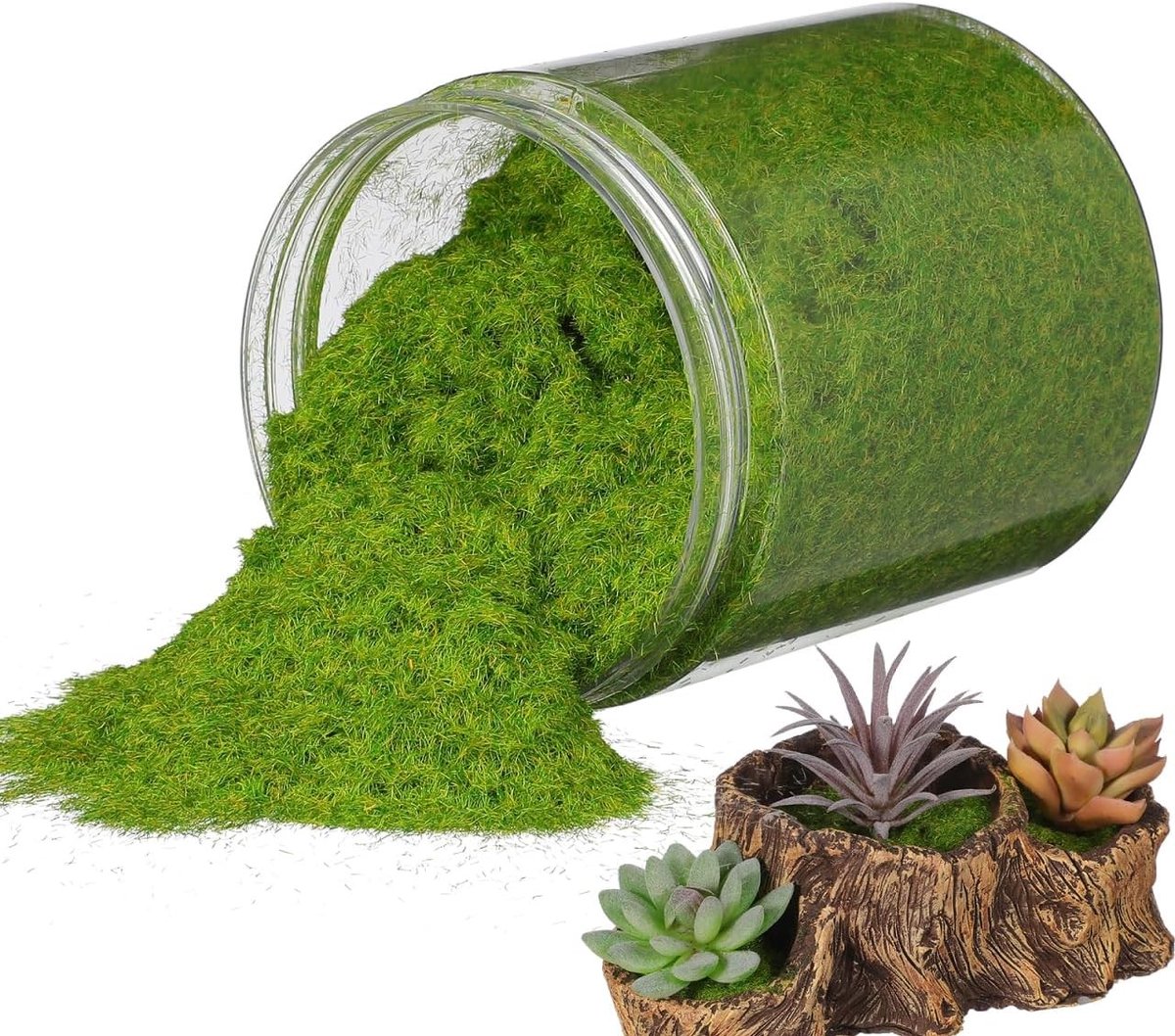 Nylon kunstgraspoeder voor zelfgemaakte gazondecoratie, groen en duurzaam, perfect voor tuin en terras, creatief en veelzijdig