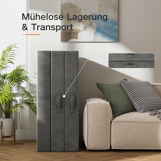 Opklapmatras - Vouwmatras Gastenbed - Logeren en Reizen - Wasbare Hoes - 140x195x10CM - Grijs — afbeelding 2