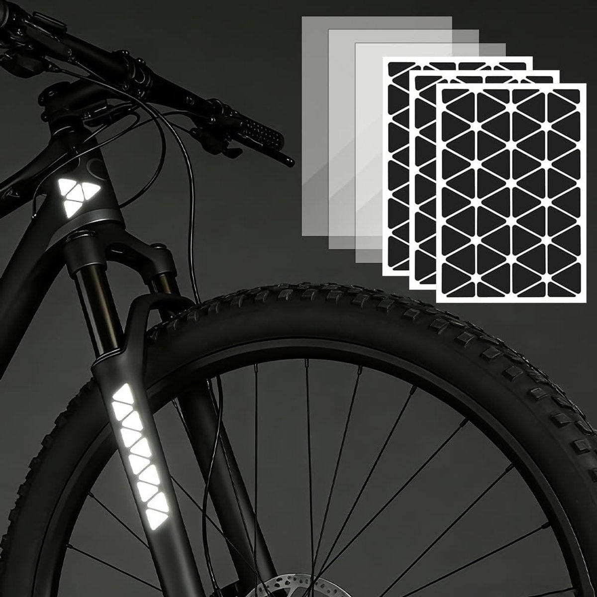 Set van 3 Waterdichte Reflecterende Stickers, Zelfklevend voor Fiets, Helm, Kinderwagen en Scooter, Ideaal voor Veiligheid en Zichtbaarheid in Donker