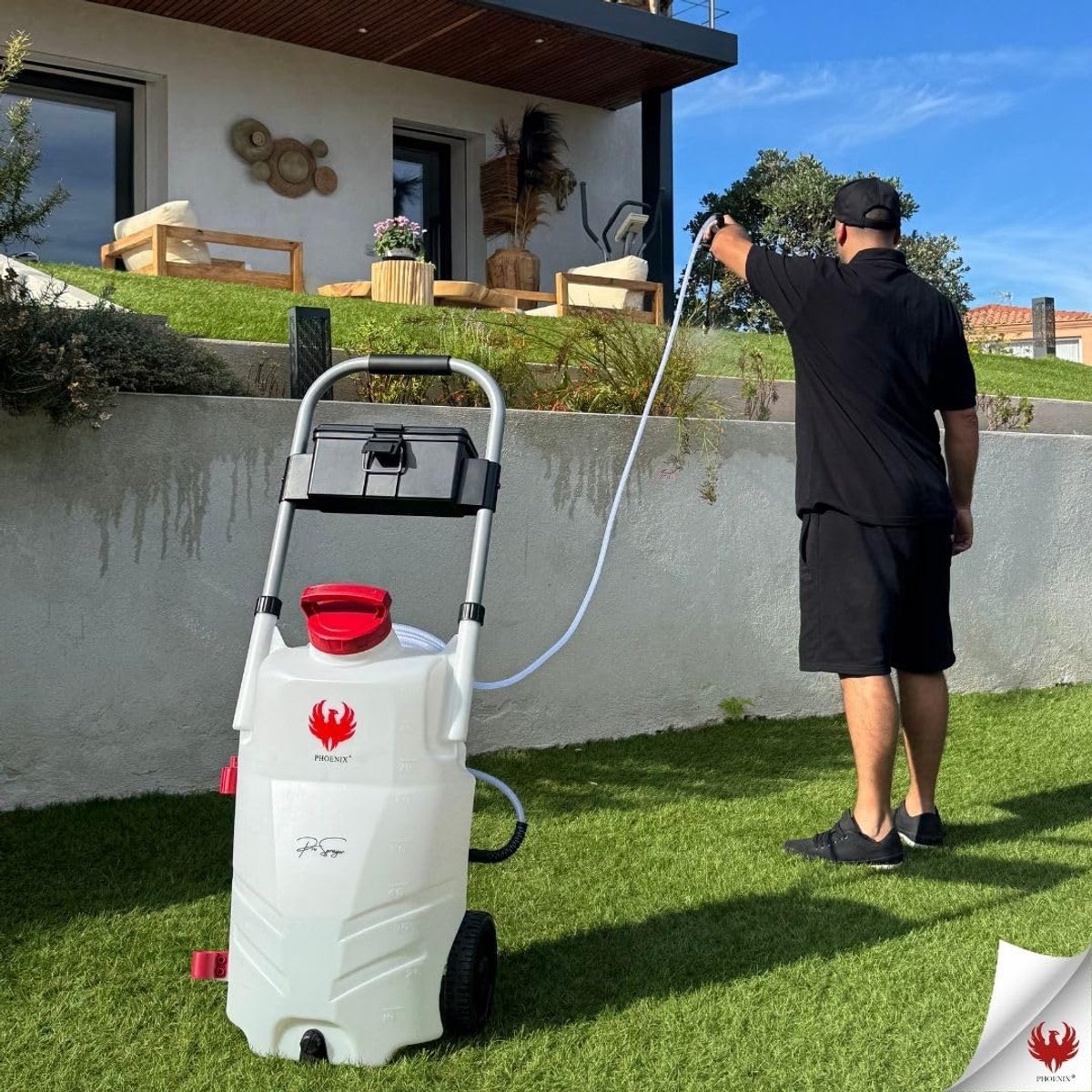 SnelShoppen - Pro Sprayer Evo Elektrische Spuit 35L - 2 Lithium Accu 18V - 10m Bereik - 3u Werktijd - Ideaal voor Mosverwijdering, Reiniging en Buiten