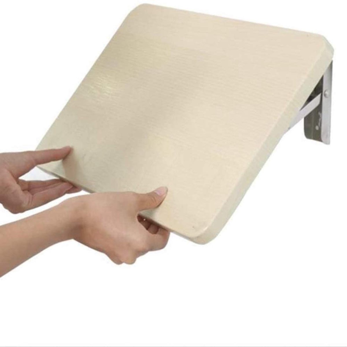SnelShoppen - Kleine uitbreidbare vouwtafel muur gemonteerde plank 40 x 26 cm - Houten bureaubureau werkbank voor computer, ideaal voor thuiswerk, keu