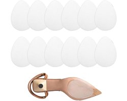 12 stuks antislip handgrepen voor schoenen, zoolbescherming, zelfklevende rubberen pads voor de hiel, stickers voor geluidsreductie, hoge hakken, 9 x 6,5 cm
