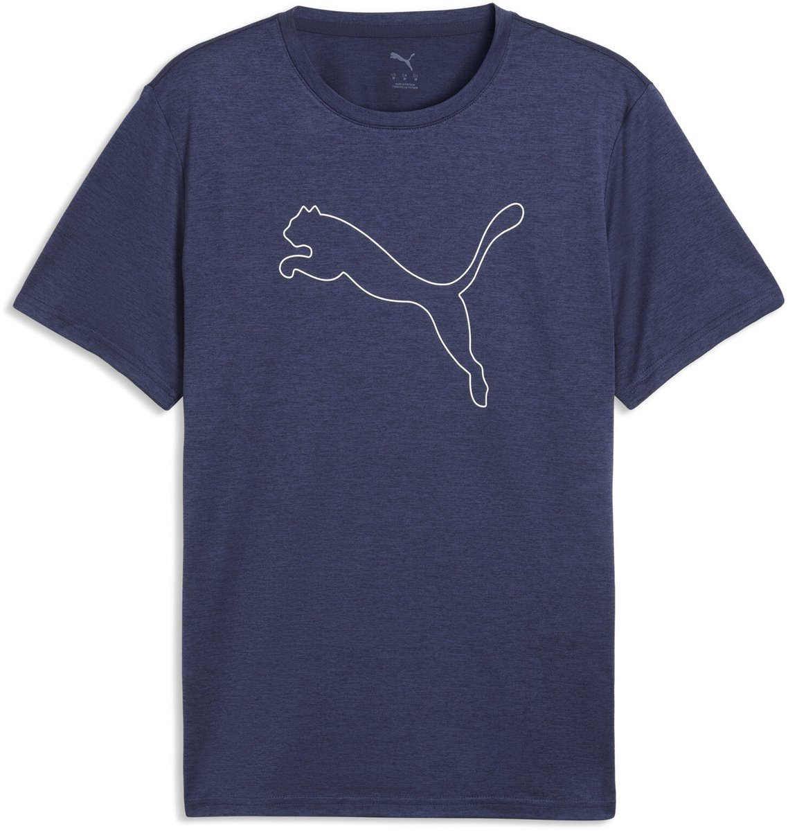 M TAD ESSENTIAL HEATHER CAT TEE CF large cat Marineblauw