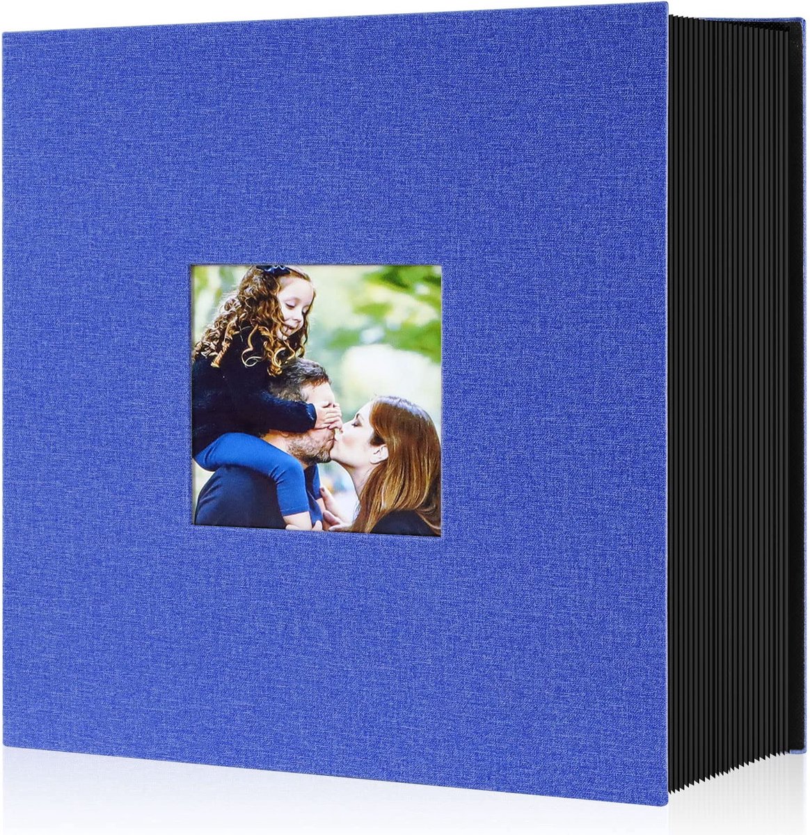 SnelShoppen - Foto-album Linnen 10x15 cm - 1000 Vakken - Groot Formaat voor Horizontale en Verticale Foto's - Blauw voor Herinneringen en Gelegenheden