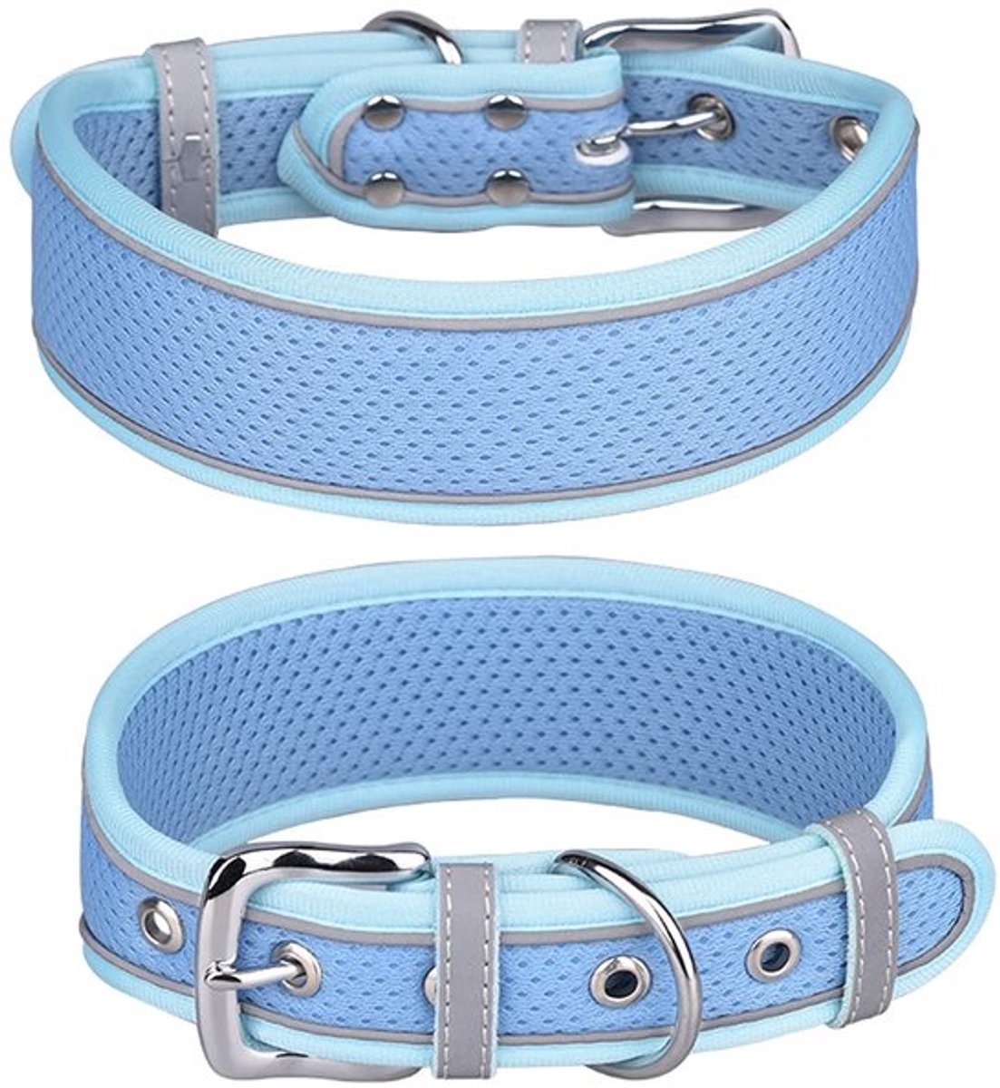 Hondenhalsband Ademend - Reflecterende Hondenhalsband - Gewatteerde Hondenhalsband - Verstelbaar - Medium/Groot - Nek 39-61CM - Hondentuig