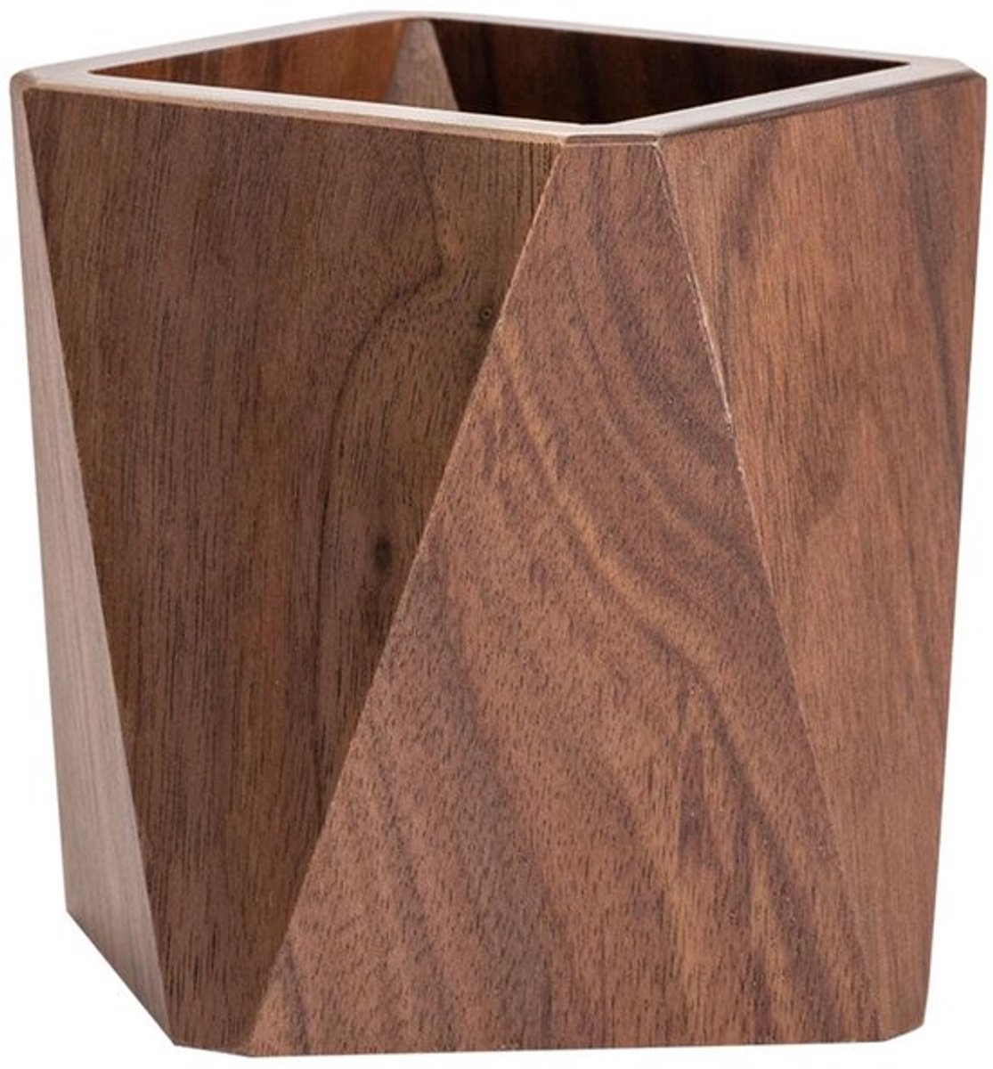 Potloodhouder, organizer, houten potloodhouder voor potloden, vierkante houten potloodhouder voor schrijfwaren, potloodhouder, make-upkwasten, kantoren, bureaus