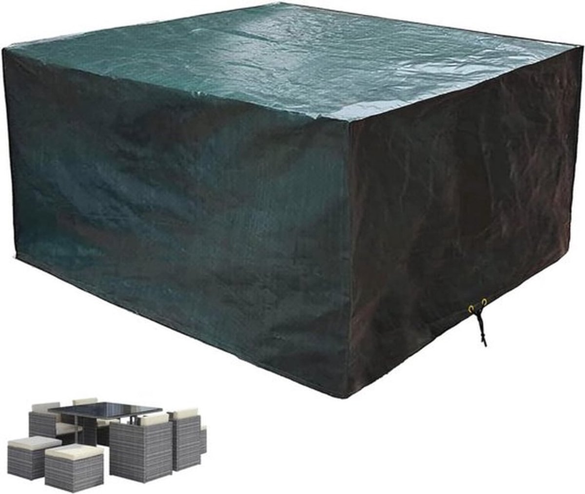 Waterdichte tuinmeubelhoes - Bescherming voor meubilair buiten, 125 x 125 x 71 cm, groen