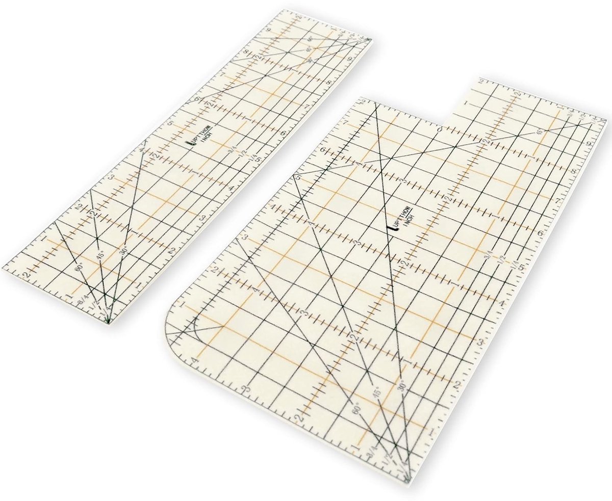 2PCS Hittebestendige Naai Accessoires voor Het Persen van Naadtoeslagen met Droog of Stoomstrijkijzer - Ideaal voor Quilten en Vouwen van Stof