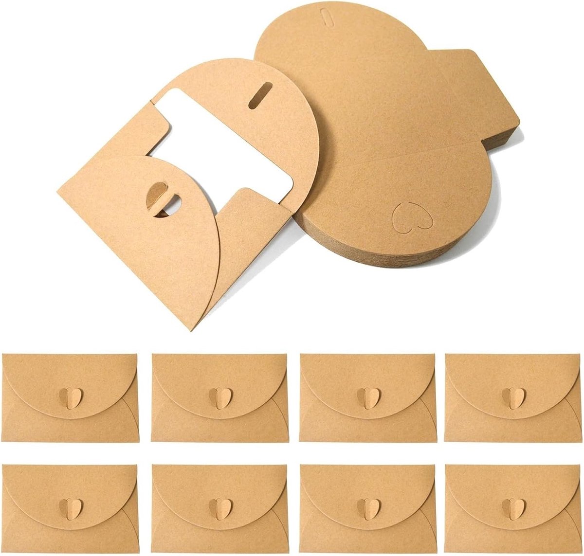 Kraftpapier Enveloppen voor Verzenddoeleinden, Creatieve Projecten en Bedrijfspost - 50 Stuks