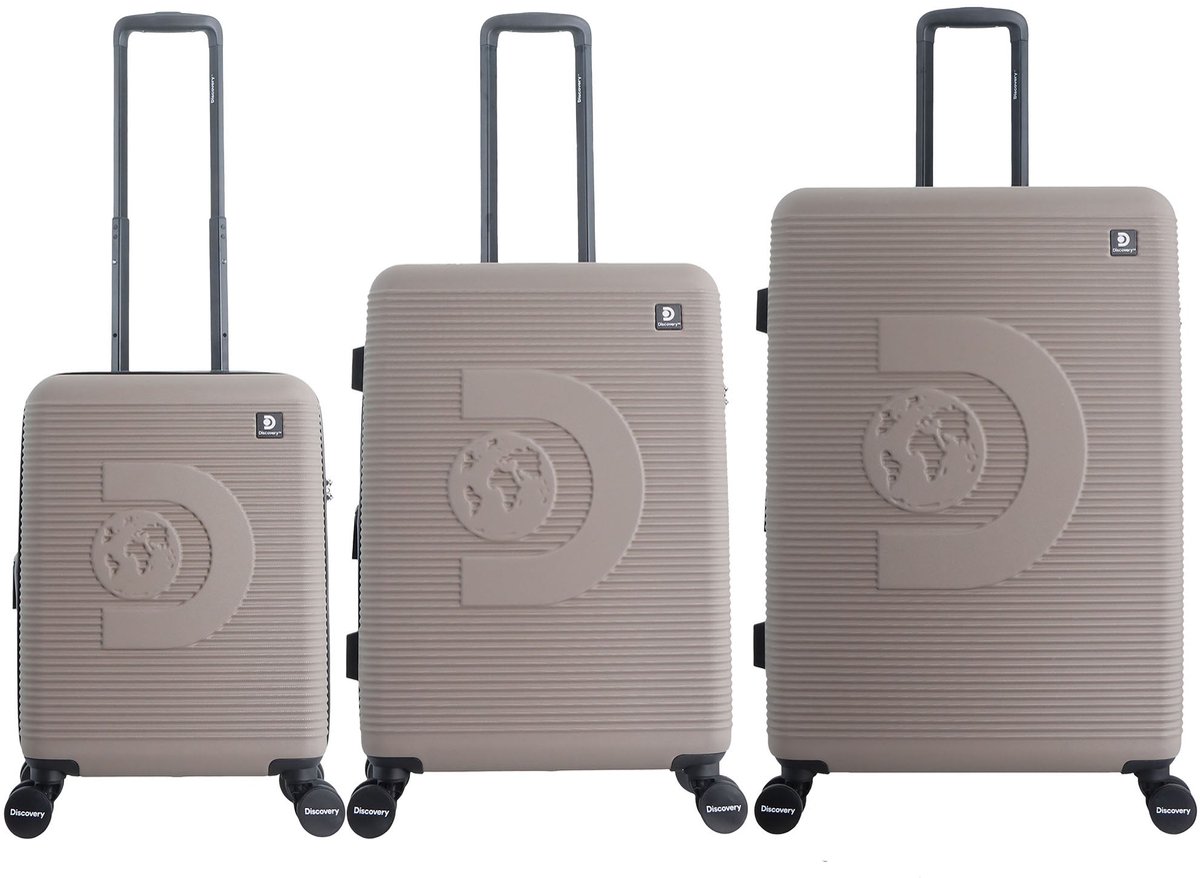 Discovery Eclipse Harde Koffer set / Trolley set / Reiskoffer set - (S/M/L) - Bruin - Bruin / Set