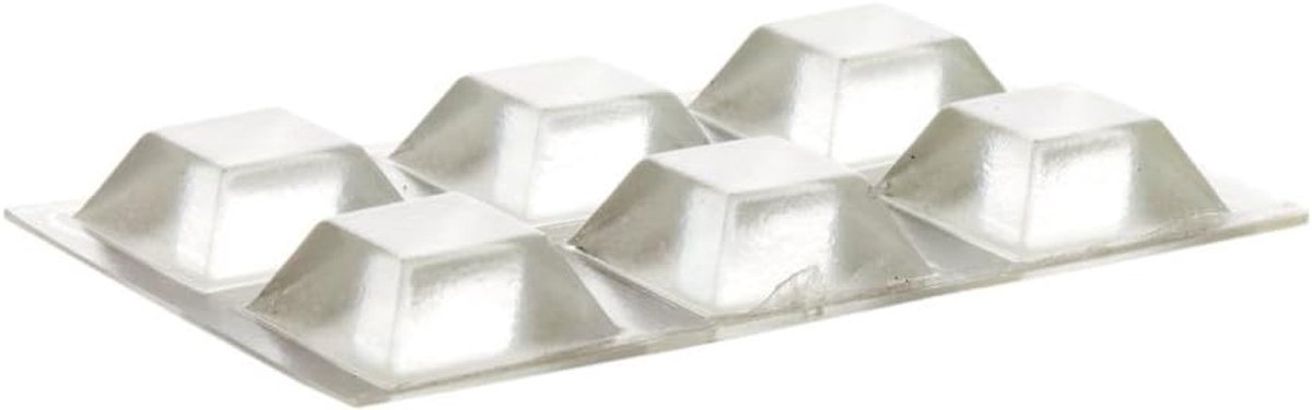 SnelShoppen - Pack van 6 Transparante Zelfklevende Meubelbeschermers - Dempers voor Vloeren en Deuren - 20.5 x 20.5 mm - Hoogwaardige Schokabsorberend