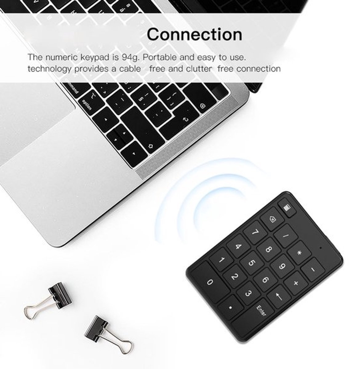 Draadloze Nummerpad - Bluetooth Nummerblok - Externe Slim Financiële Boekhouding - Draagbaar - 19 Toetsen - Geschikt voor Laptop en Deskt...