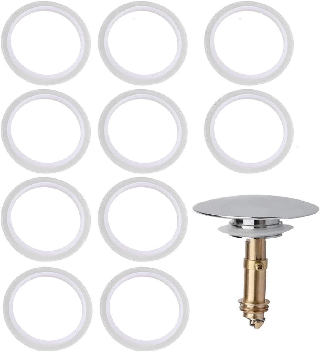 O-Ring afdichtingen 38 mm voor badkuip, waterdichte siliconen afdichting, afvoeraccessoires en vervangingen, 10 stuks