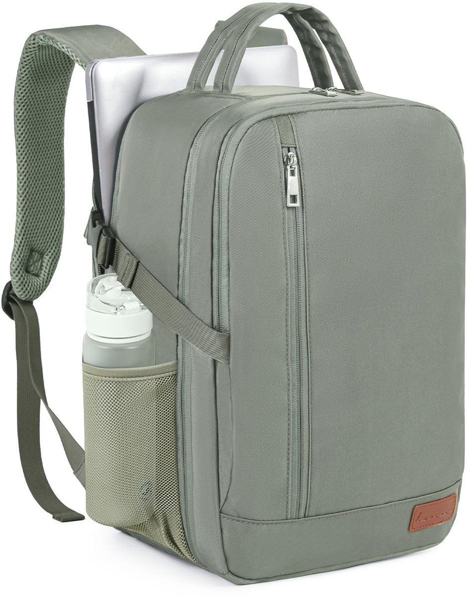 SnelShoppen - VMIKIV Ryanair Handbagage Rugzak 40x30x20 cm, Groene Reistas met Apart Vak voor Vliegtuig, Ideaal voor Weekend Uitjes en Reisaccessoires
