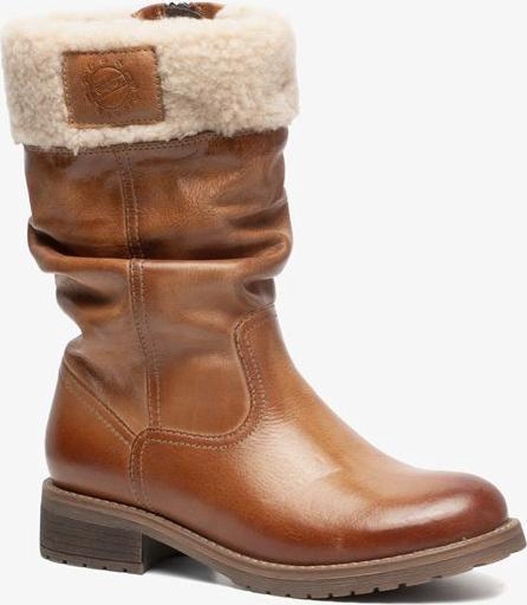 Hush Puppies leren meisjes laarzen Cognac Maat 33 bol