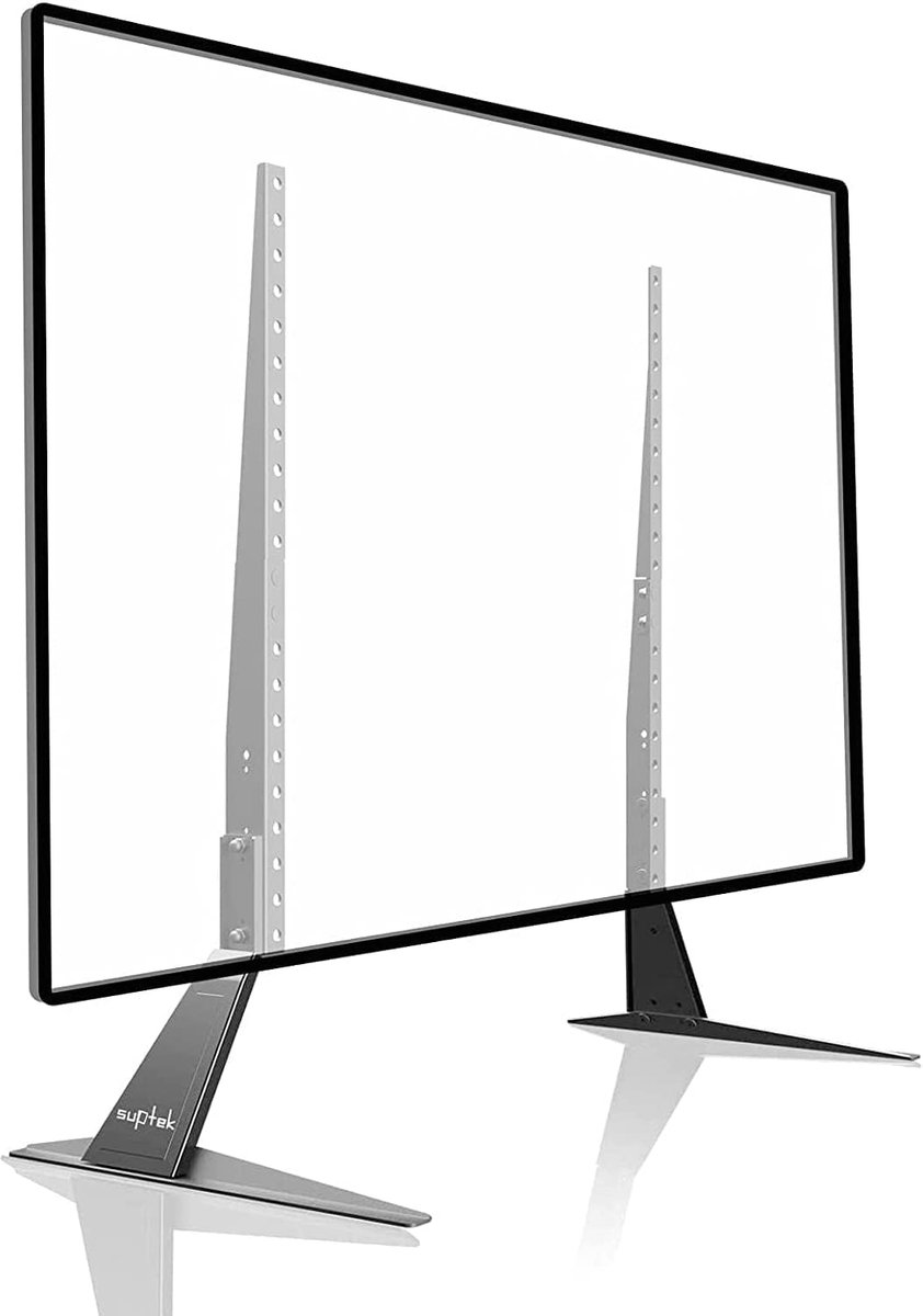 SnelShoppen - Universele TV Stand - Tafel TV Poten voor 22-65 Inch LCD/LED Schermen - Verstelbare Hoogte - Zwart - VESA tot 800x400mm - Draagvermogen