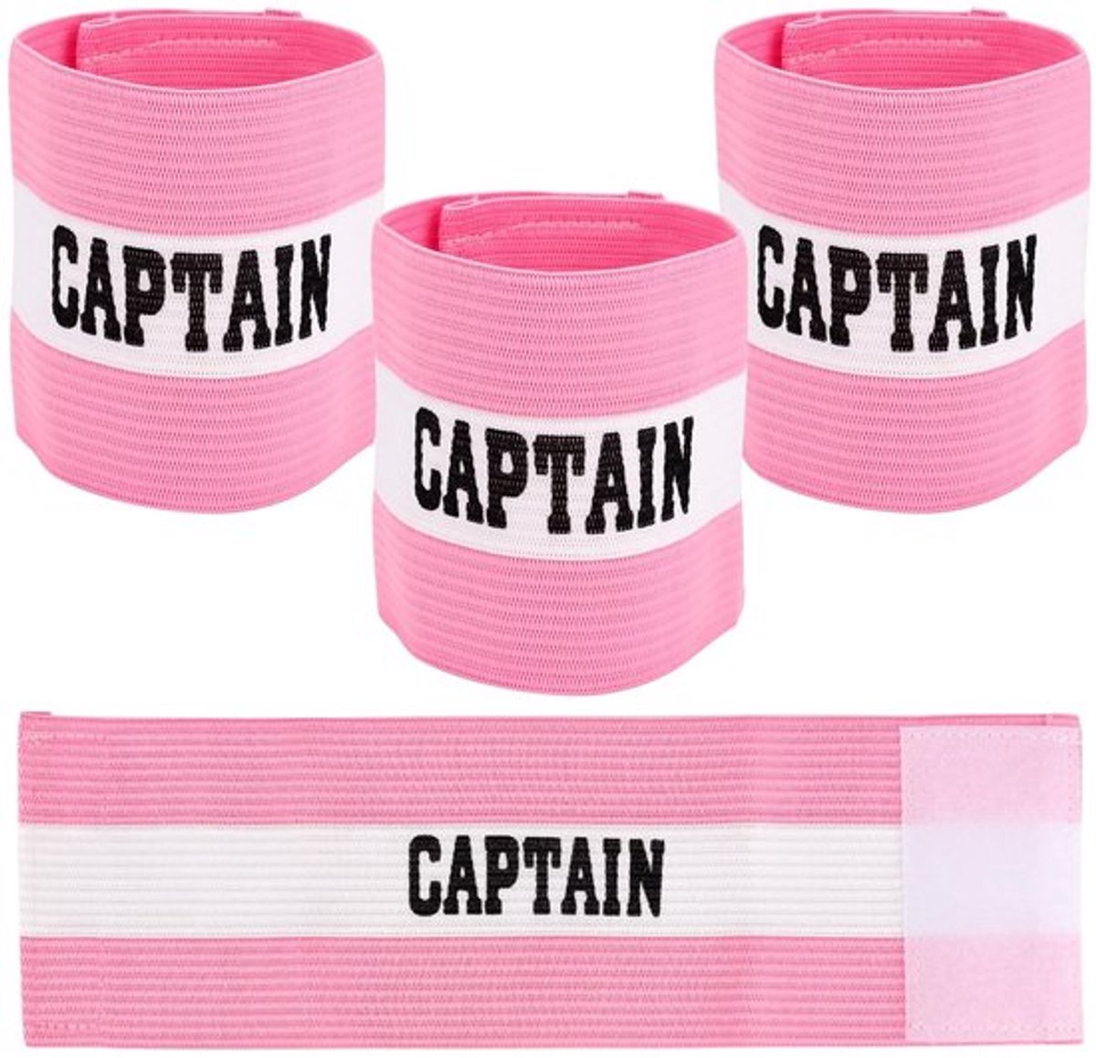 Voetbalcaptainsarmband Verstelbaar - 3 Stuks - Ademende Nylon - Geschikt voor Tieners/Volwassenen - Voor Voetbal/Rugby/Basketbal - Captainsband