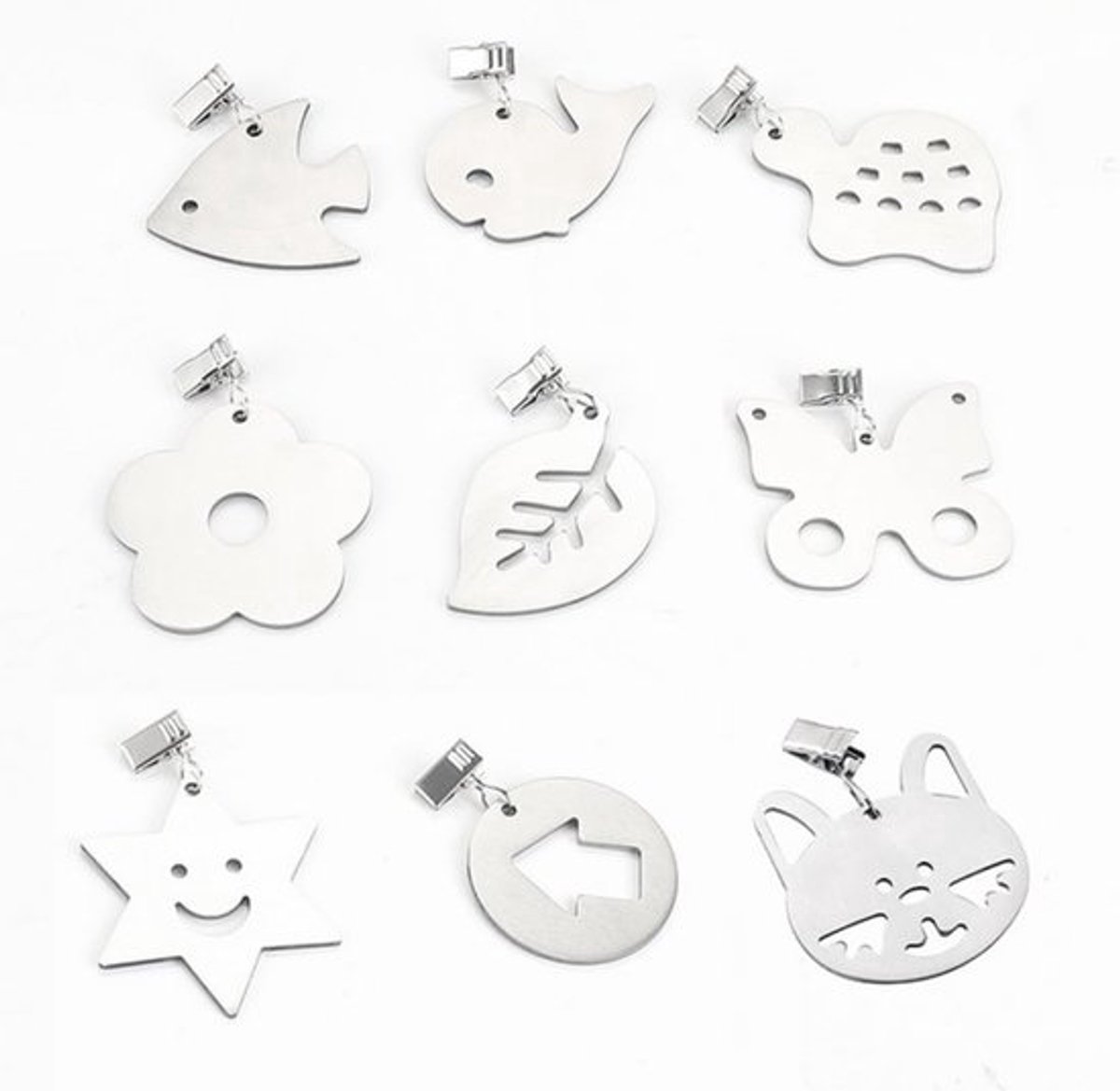 Tafelkleedclips 9 Stuks - Roestvrij Staal - Stevig/Duurzaam - Voor Binnen/Buiten - Perfect voor Bruiloften/Picknicks - Eenvoudig te Gebruiken - Tafelkleedgewichten
