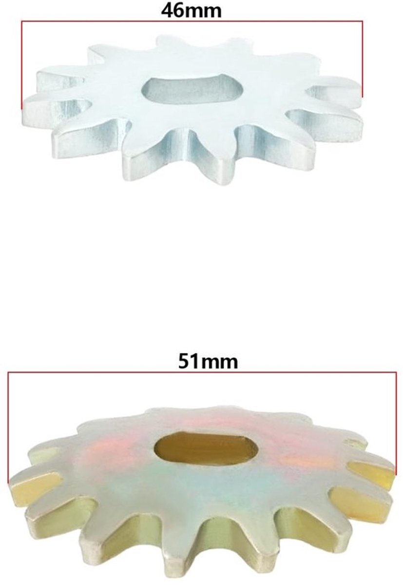 Jack Gear - Horizontale Reparatie Onderdelen - Koolstofstaal - Fossa Pad 51mm - Platte Pad 46mm - Geschikt voor 3/4 Ton Krikken - Verlengde Levensduur - Krikonderdelen