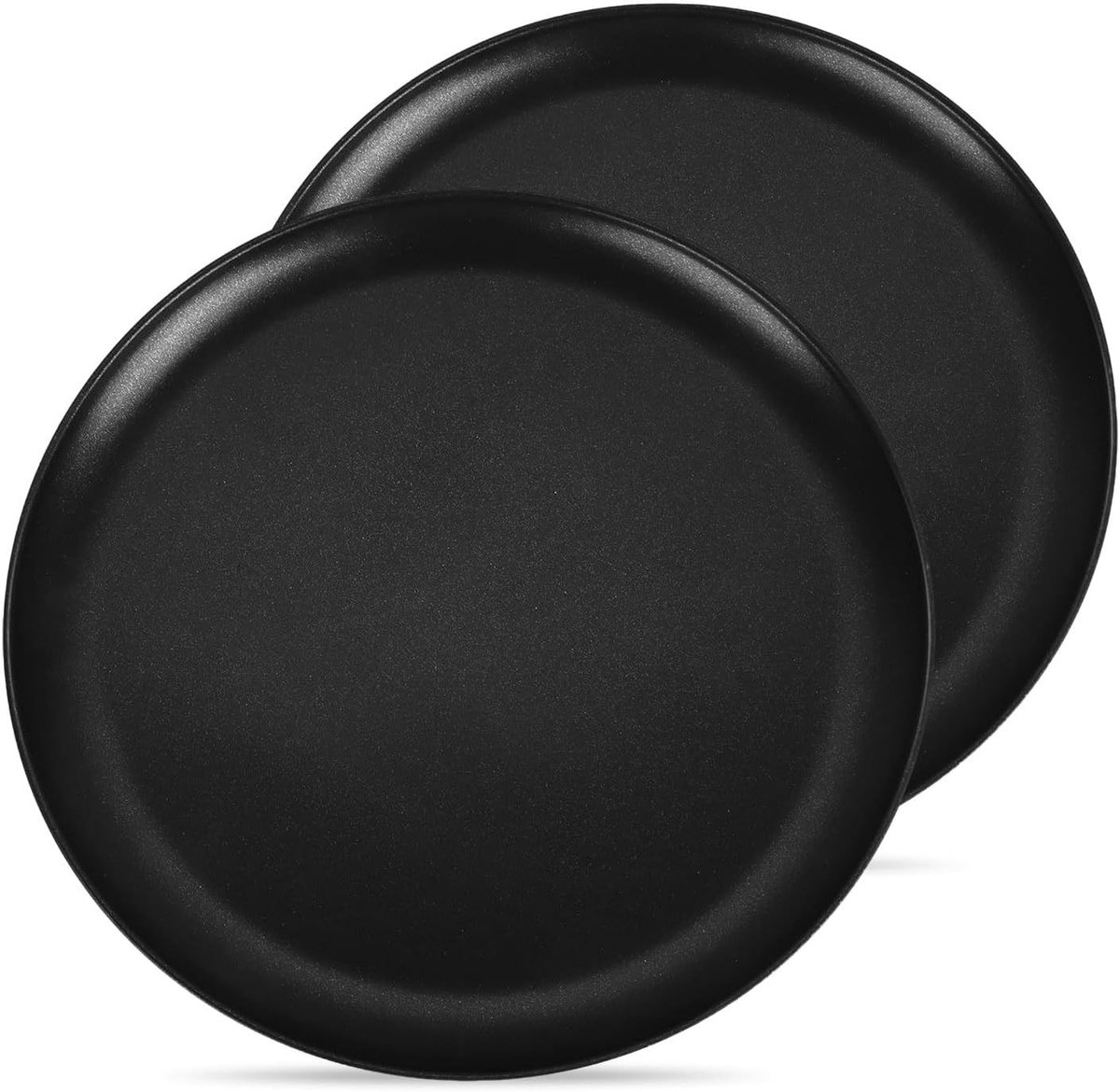 Set van 2 Ronde Pizza Platen van RVS, 30cm, met Antiaanbaklaag - Ideaal voor Bakken en Serveren van Pizza's en Taarten