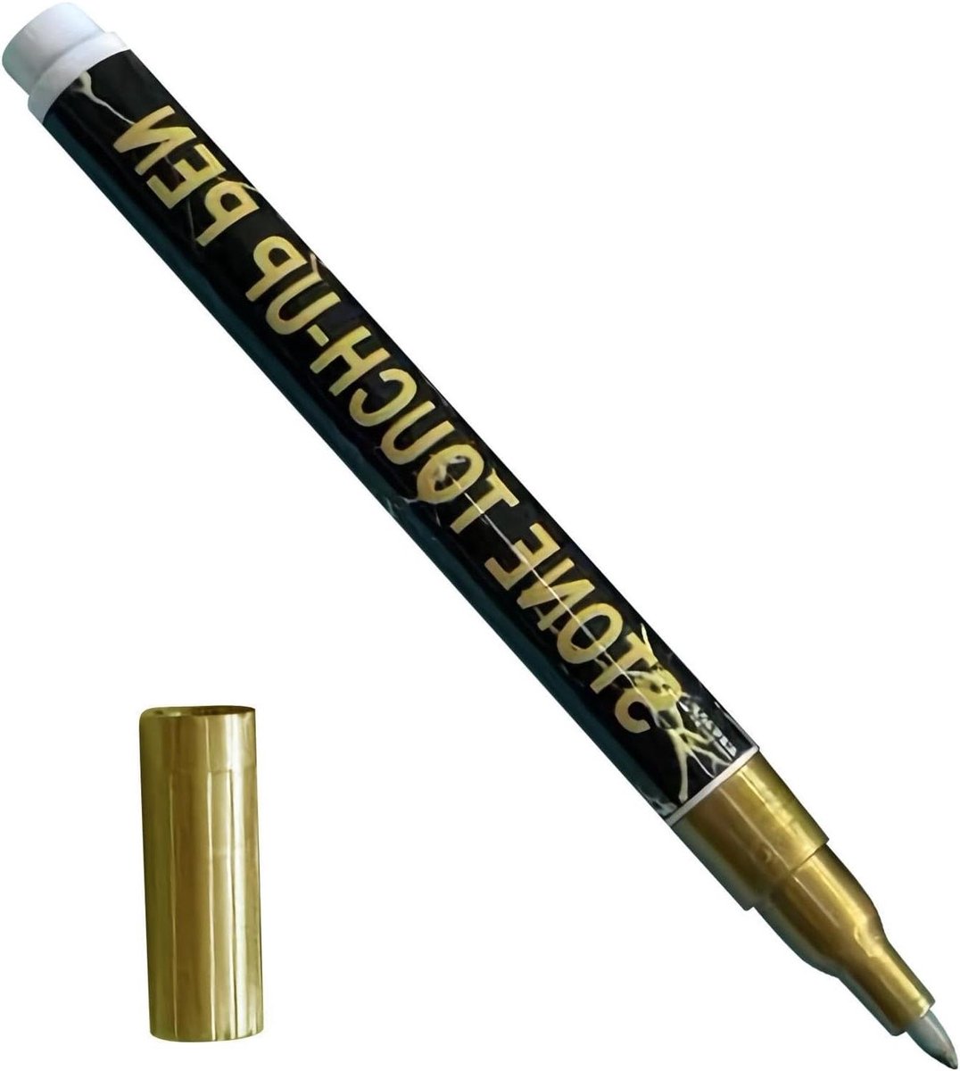 Steen Reparatie Verfpen - Grafsteen Verfstift - Opschriften Herstellen - Waterdicht Sneldrogend - 16 cm - Goud