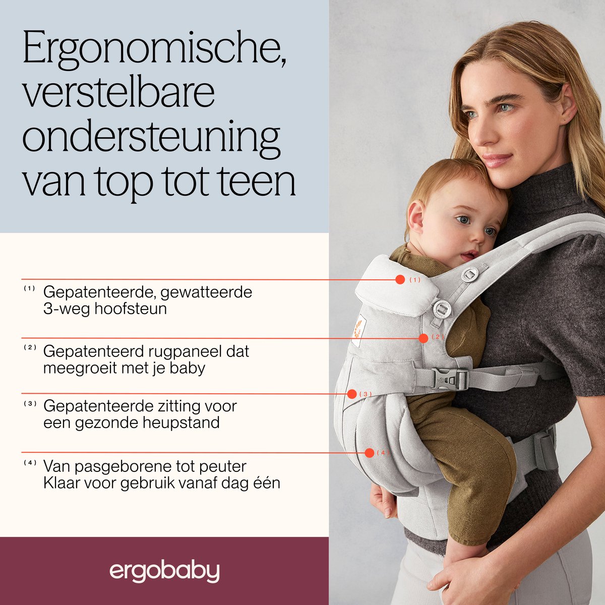 Ergobaby Omni 360 Draagzak Baby - Pure Black – foto 6