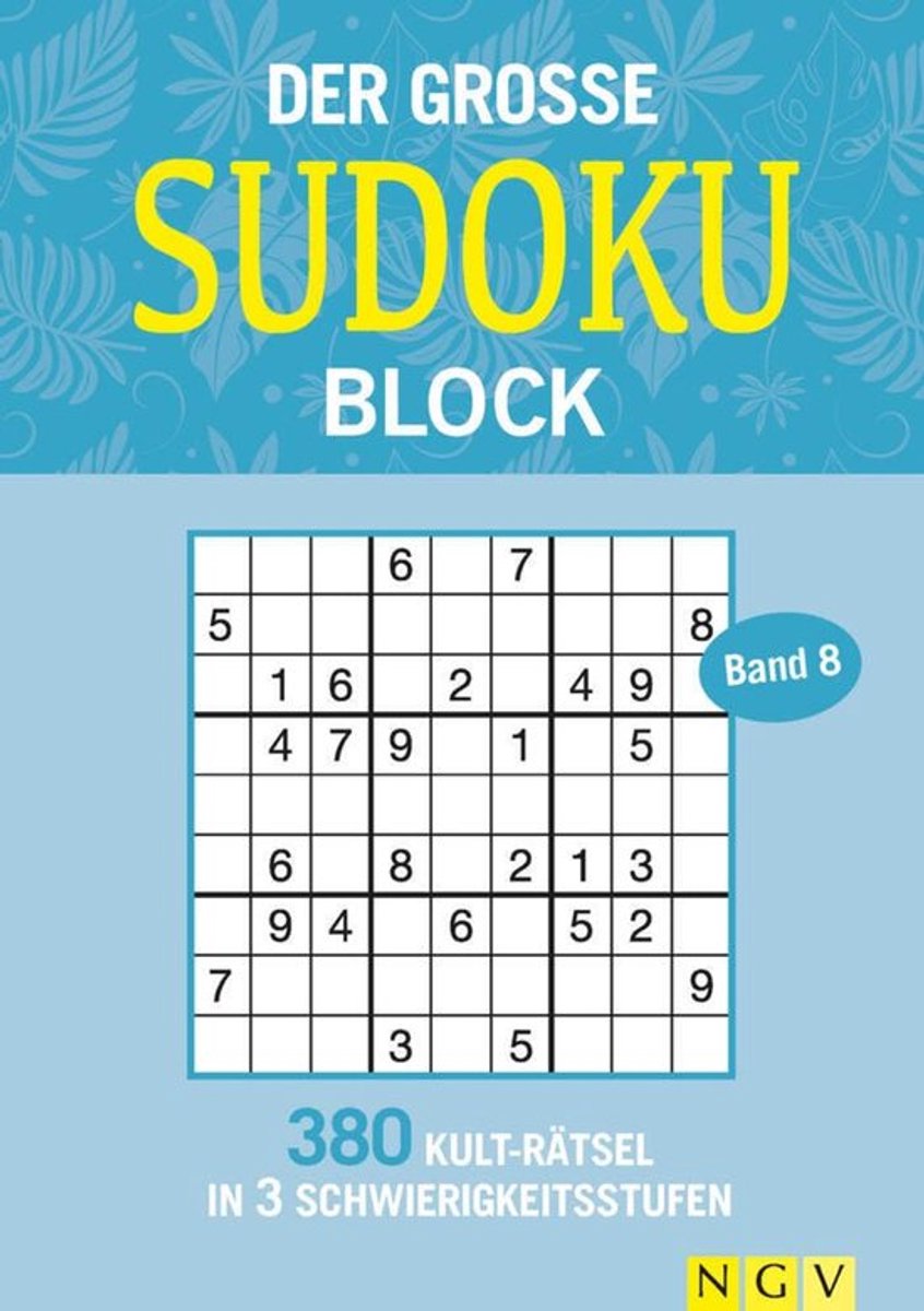 SnelShoppen - Der grote Sudokublock Band 8: 380 uitdagende sudoku puzzels in 3 moeilijkheidsgraden voor uren puzzelplezier