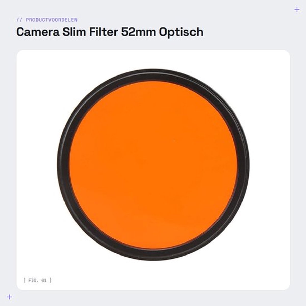 Lensfilter 52mm Optisch Glas - Camera Filter - Digitale Camera - Video/Vlog Fotografie - Veelzijdig Assortiment - Klantgerichte Service