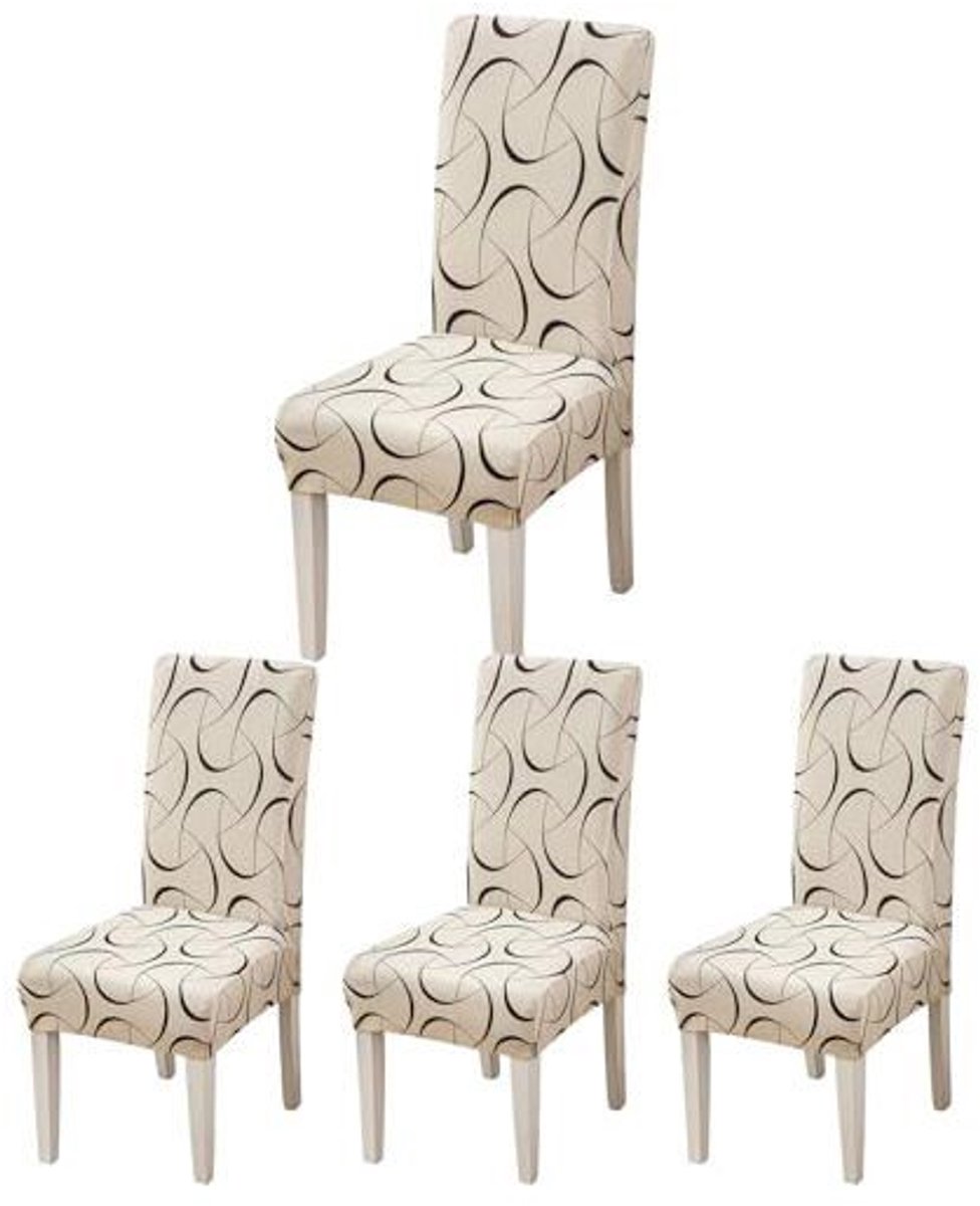 Stoelhoezen, eetkamerstoelhoezen, set van 4, elastische stoelhoezen, Geschikt voor moderne bruiloften en restaurantdecoratie.