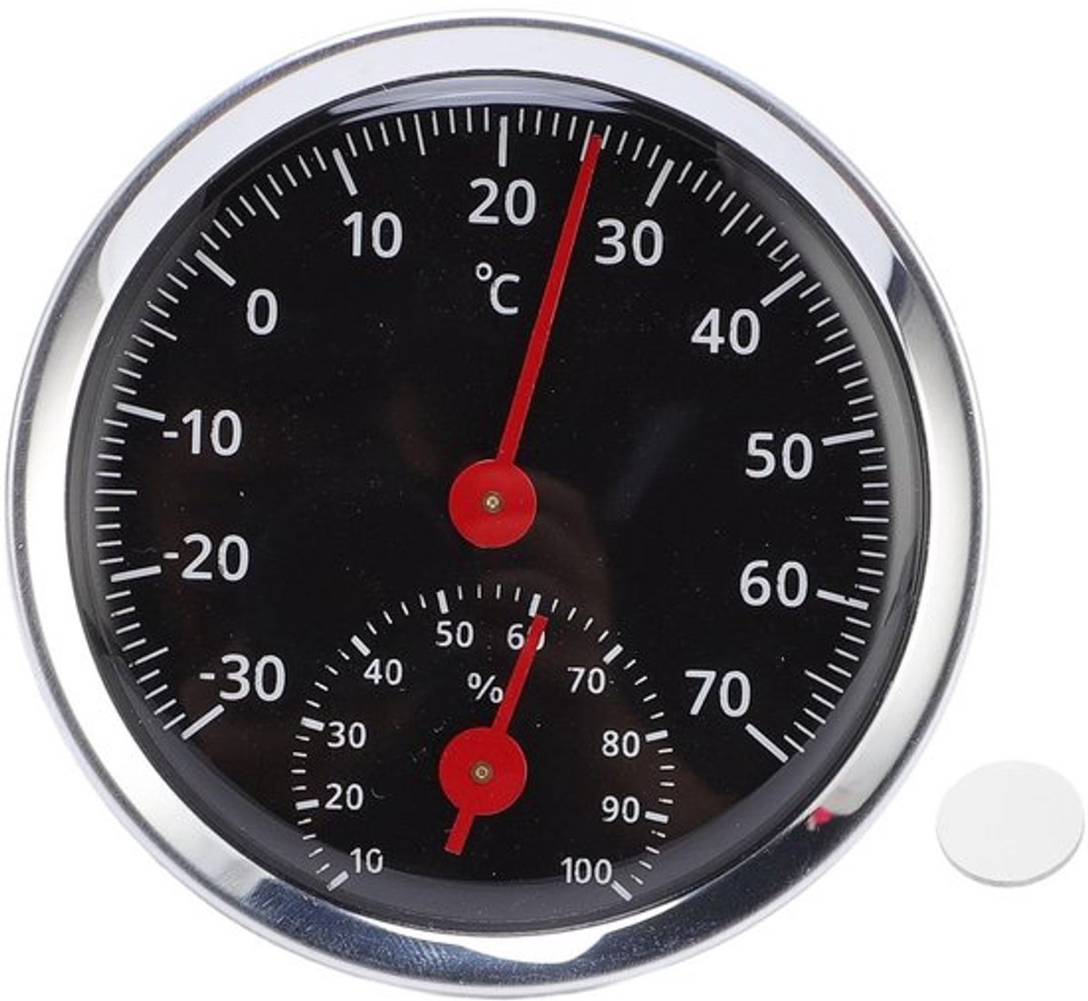 Mechanische Thermometer Hygrometer voor Binnen en Auto, Analoge Weergave