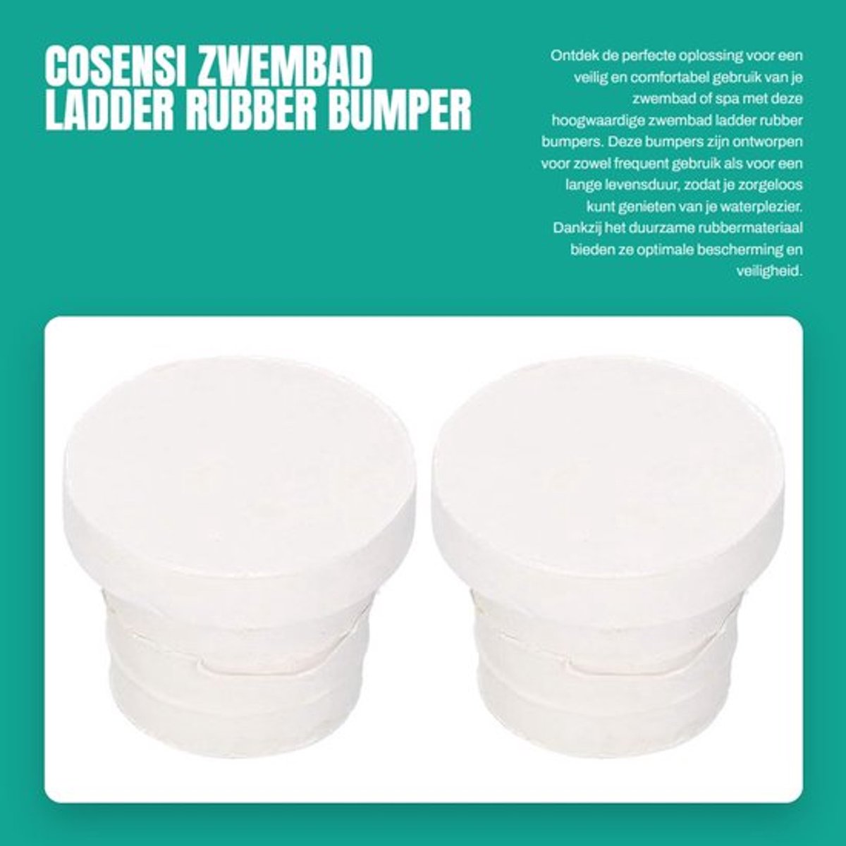 Zwembad Ladder Hoogwaardig Rubber - Ladderbumpers - Veiligheid Guard - Duurzaam - Corrosiebestendig - Eenvoudige Installatie