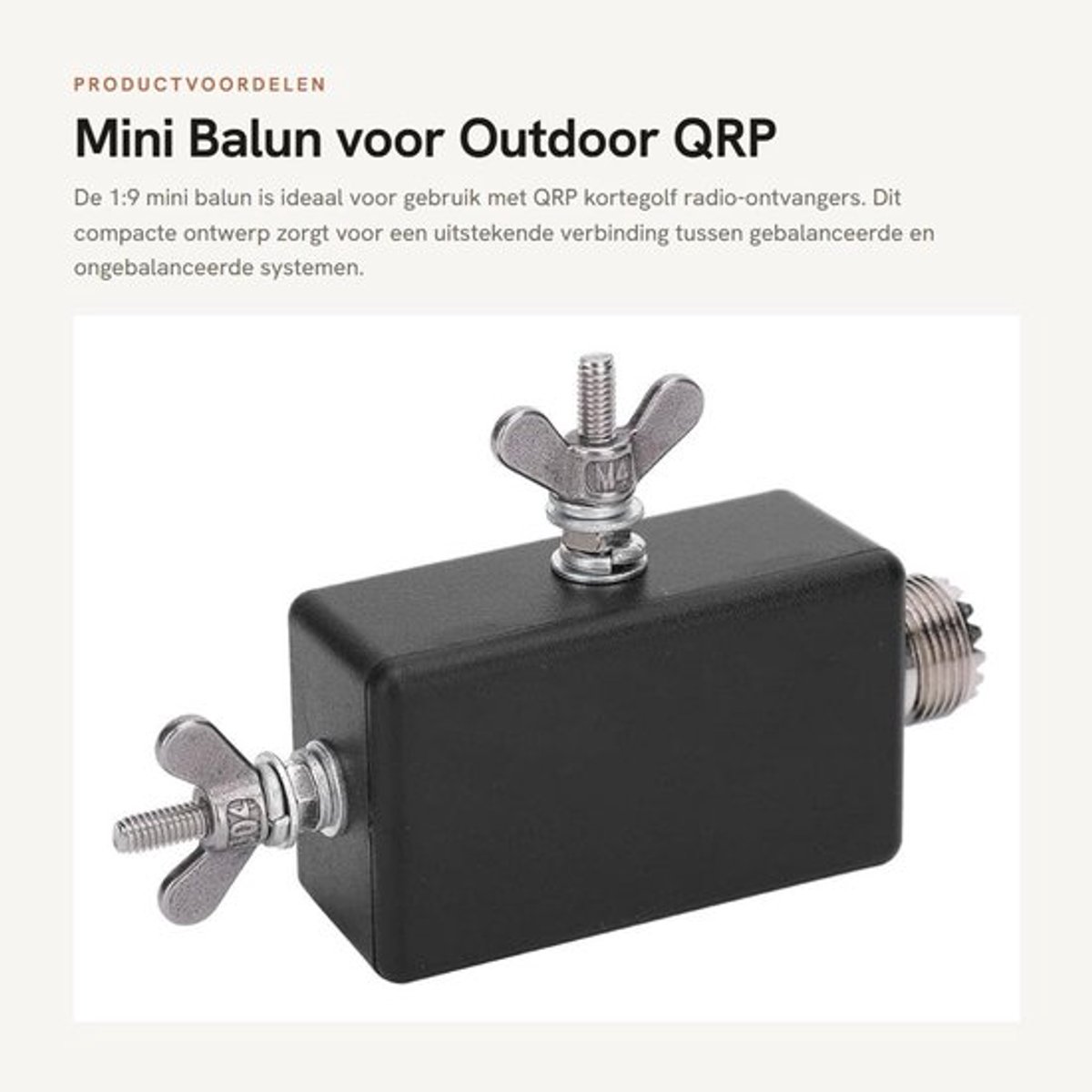 Balun Mini - Antenne voor Outdoor QRP - Bidirectionele Converter - Duurzaam Kunststof - Geschikt voor Audioapparatuur - Lange Levensduur