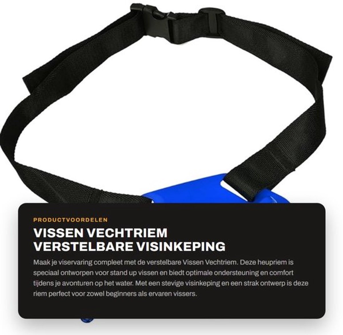 Vechtriem Verstelbaar - Visinkeping - Heupriem - Offshore Tackle - Hengelhouder - Geschikt voor Stand Up Vissen - Hengelriem